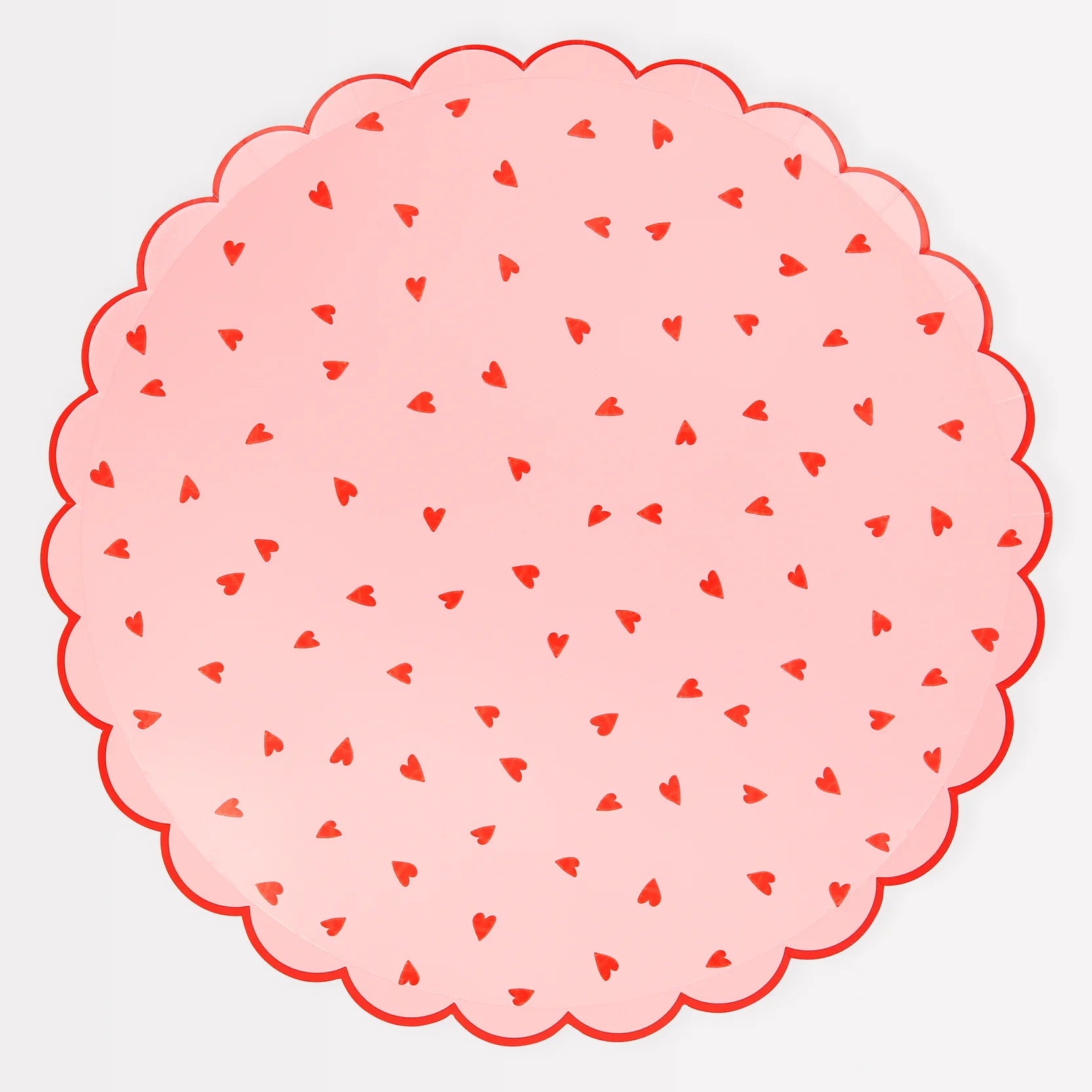 HEART PATTERN LARGE PAPER PLATES - OTHERLETTERS