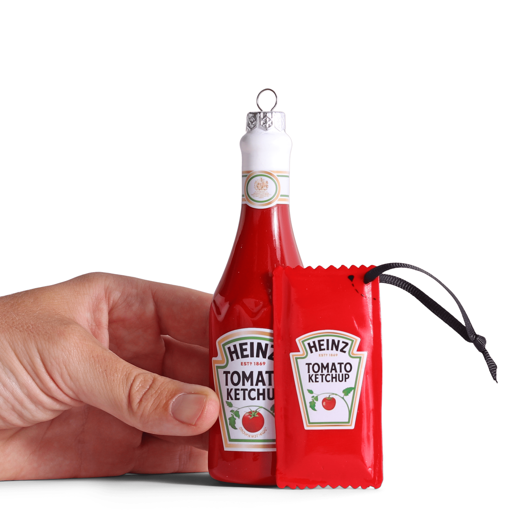 HEINZ TOMATO KETCHUP GLASS TREE DECORATION - OTHERLETTERS