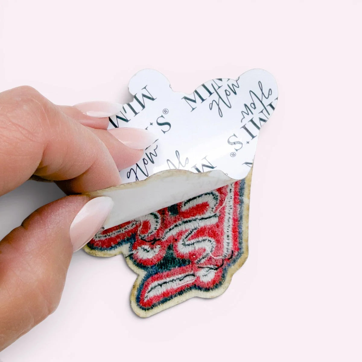 Embroidered sticker reading Hell Yeah