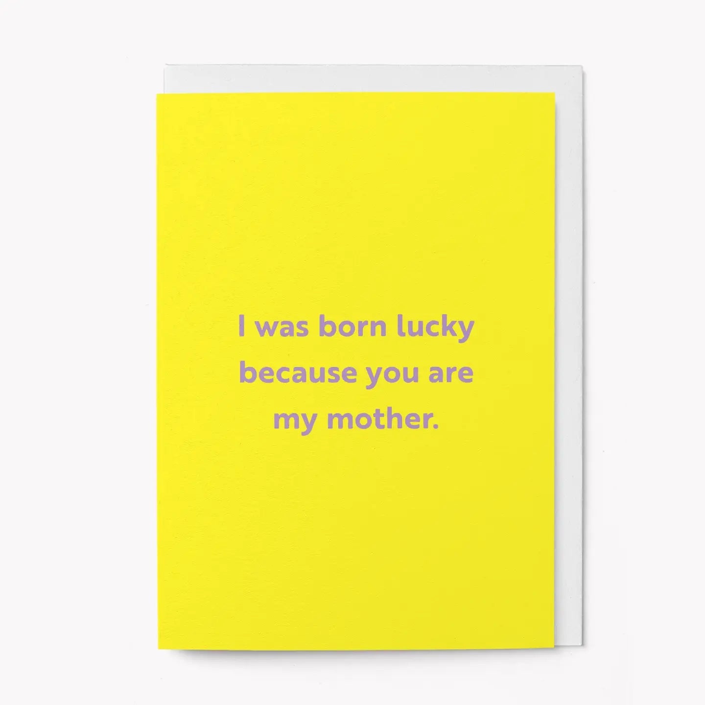 I WAS BORN LUCKY... | CARD BY GRAPHIC FACTORY - OTHERLETTERS