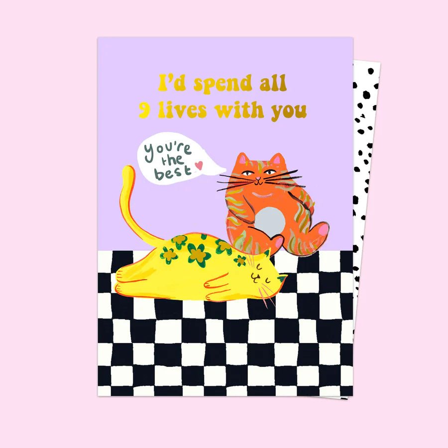 I'D SPEND ALL 9 LIVES WITH YOU | CARD BY ELEANOR BOWMER - OTHERLETTERS
