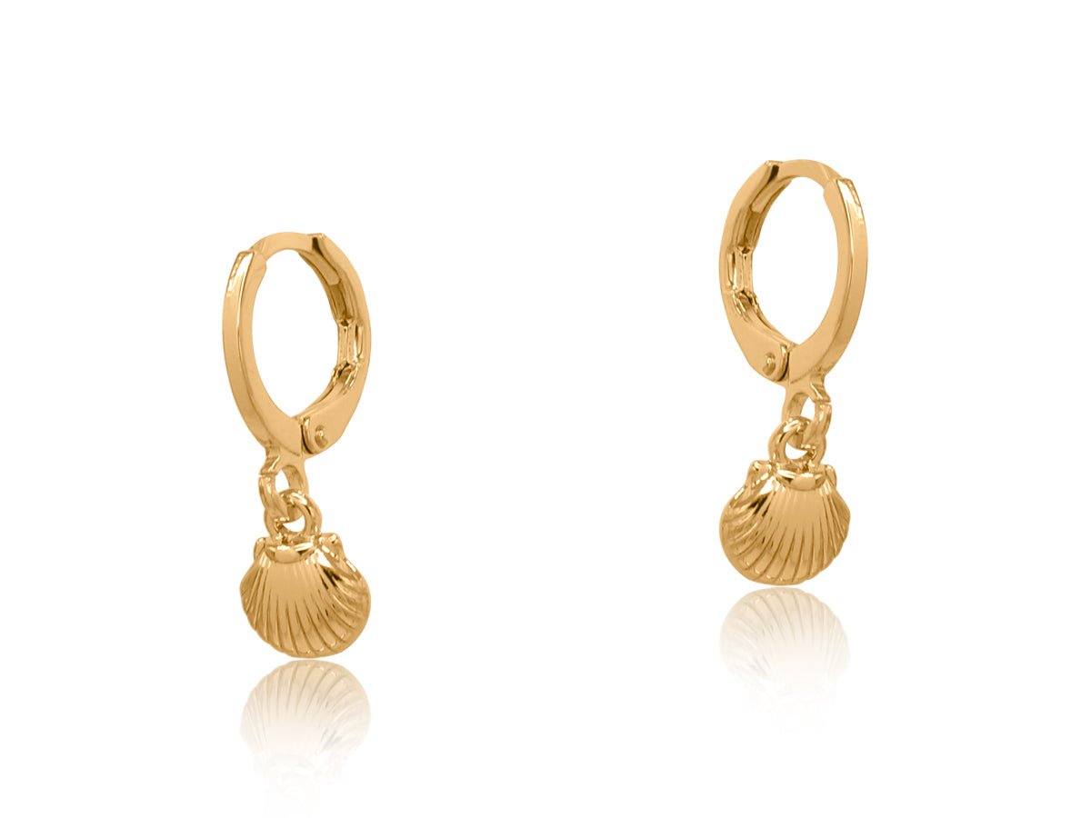 INES SEA TOKEN PETITE HUGGIE EARRINGS - OTHERLETTERS