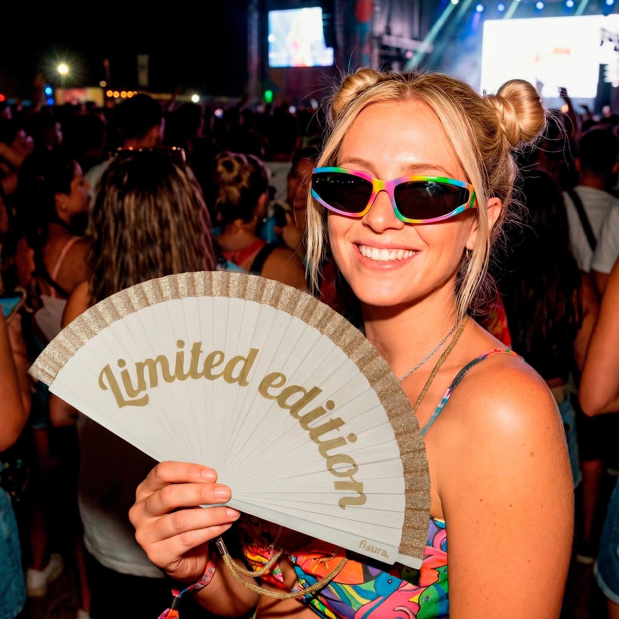 LIMITED EDITION CREAM AND GOLD HAND FAN - OTHERLETTERS