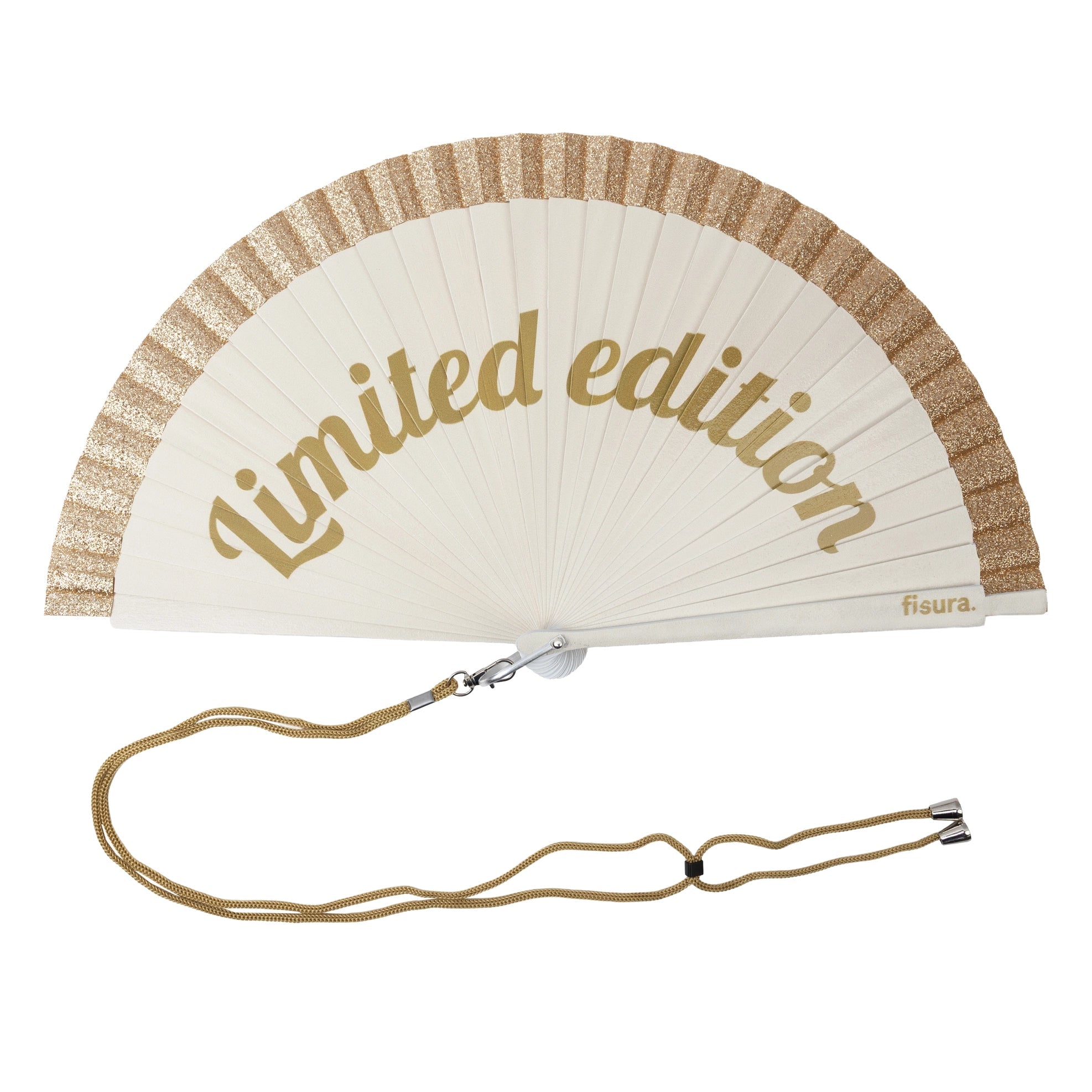 LIMITED EDITION CREAM AND GOLD HAND FAN - OTHERLETTERS
