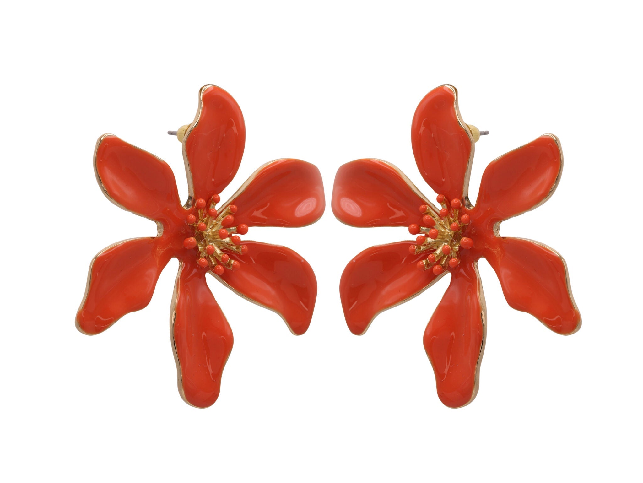 LOUISE FLOWER EARRINGS | ORANGE - OTHERLETTERS
