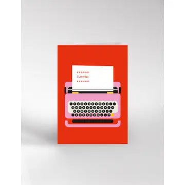 LOVE TYPEWRITER \ CARD BY DICKY BIRD - OTHERLETTERS