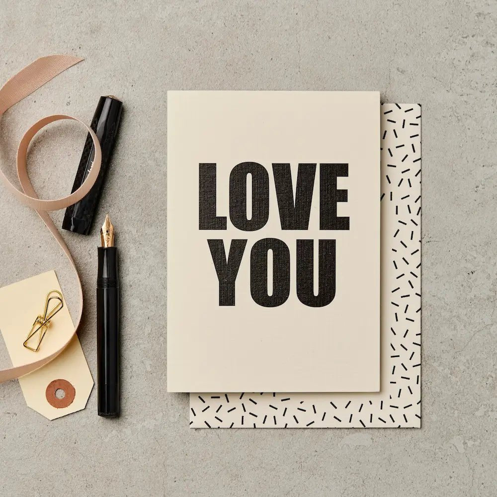 LOVE YOU (BOLD) | CARD BY KATIE LEAMON - OTHERLETTERS