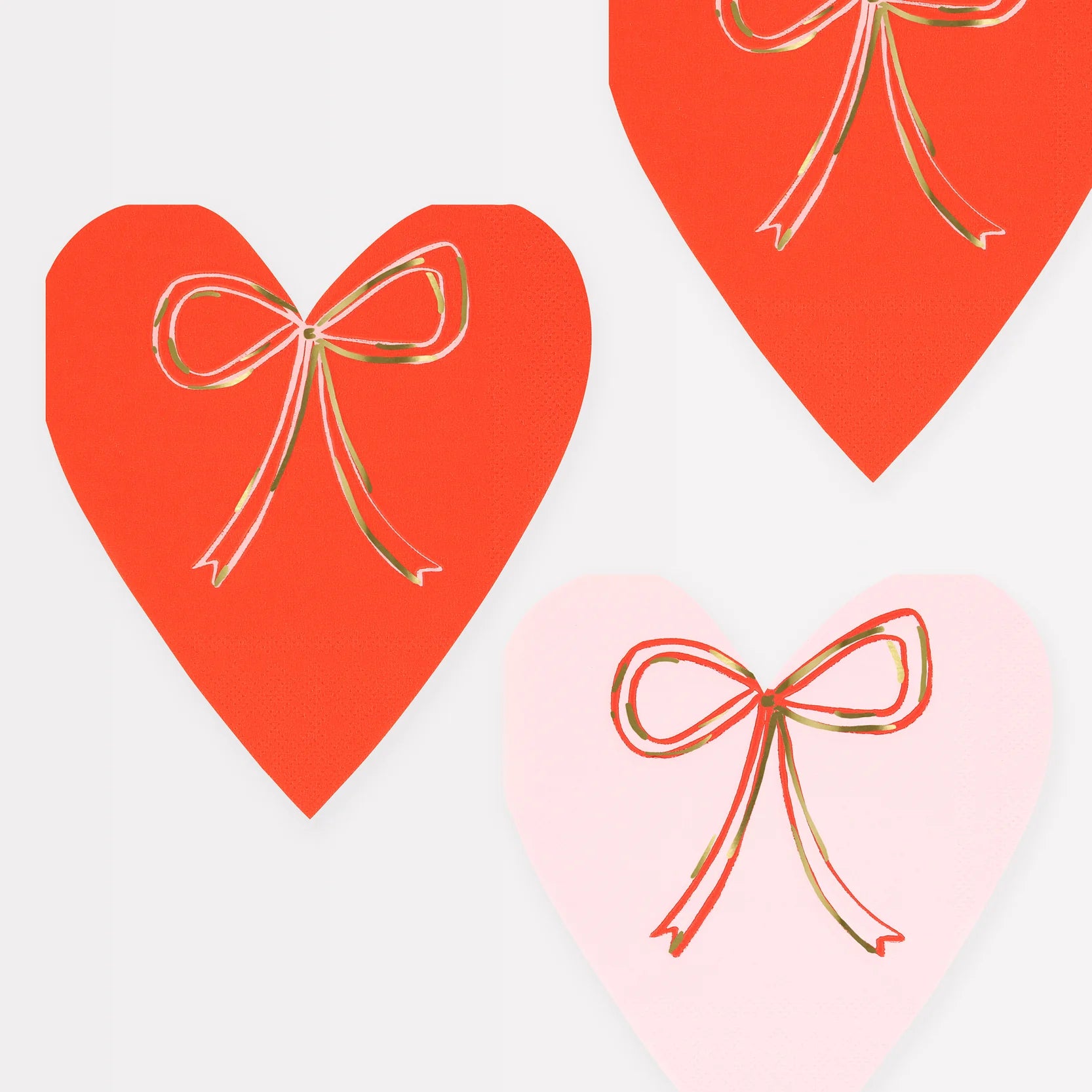 HEART WITH BOW NAPKINS