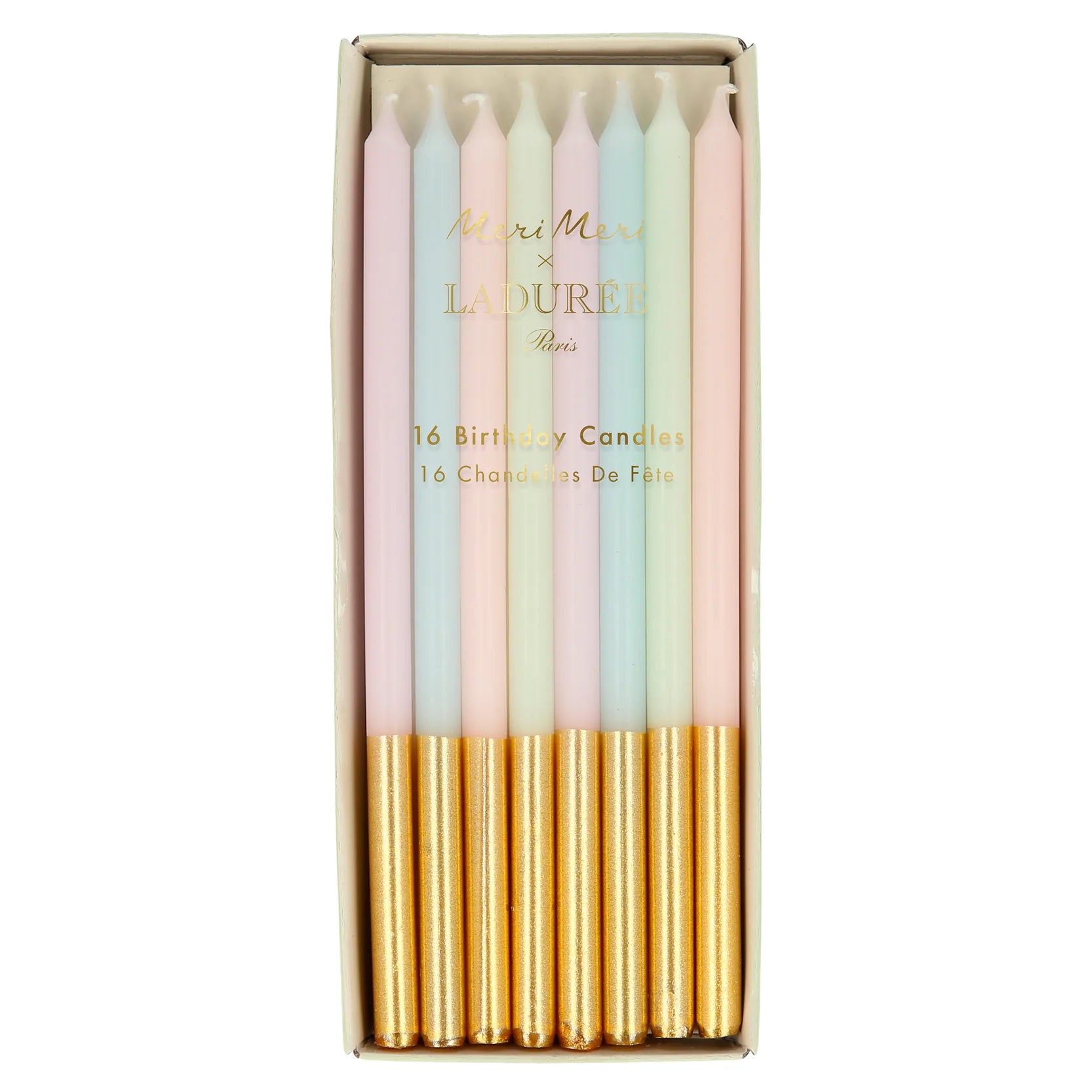 LADUREE PARIS GOLD DIPPED CANDLES