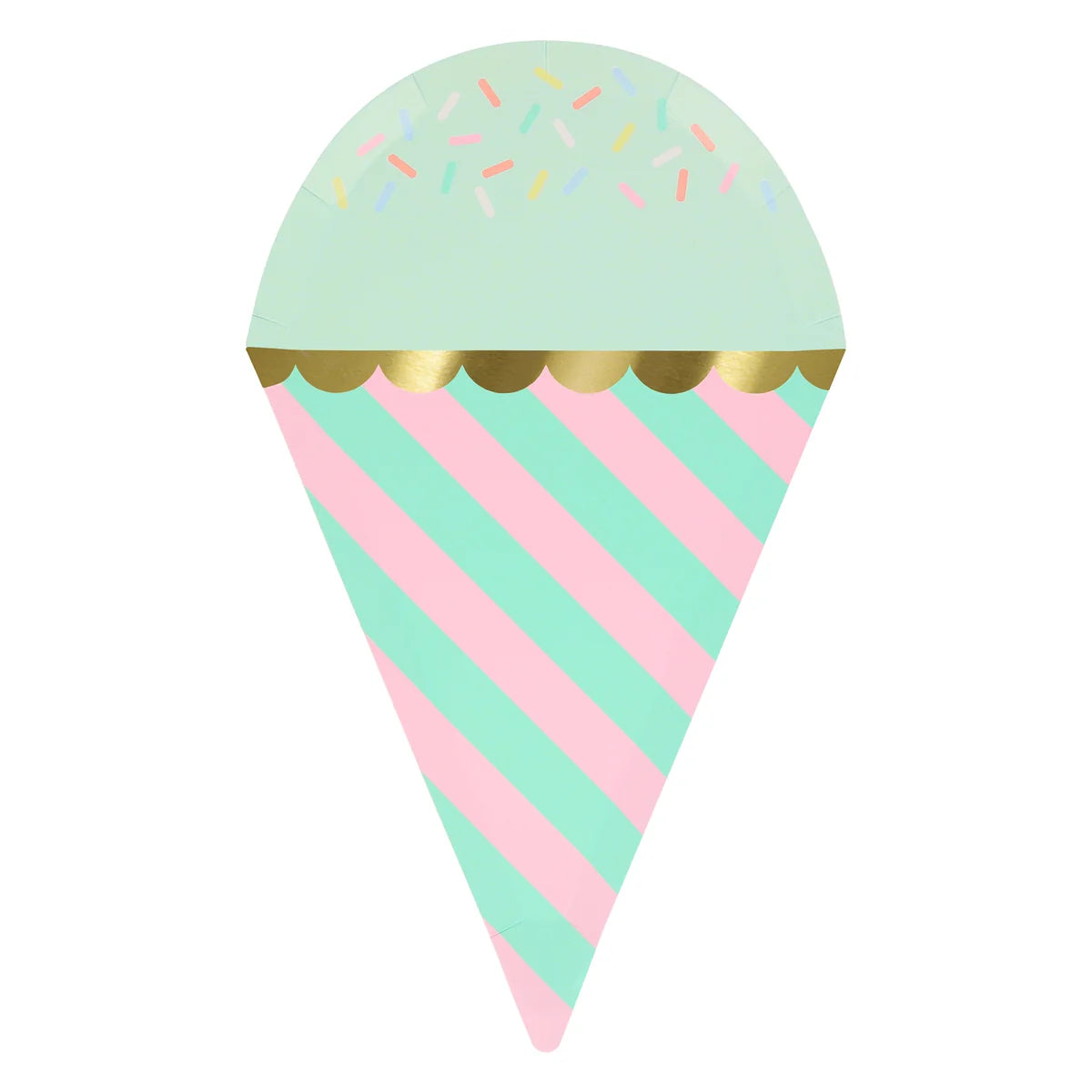 ICE CREAM SHAPED PAPER PLATES