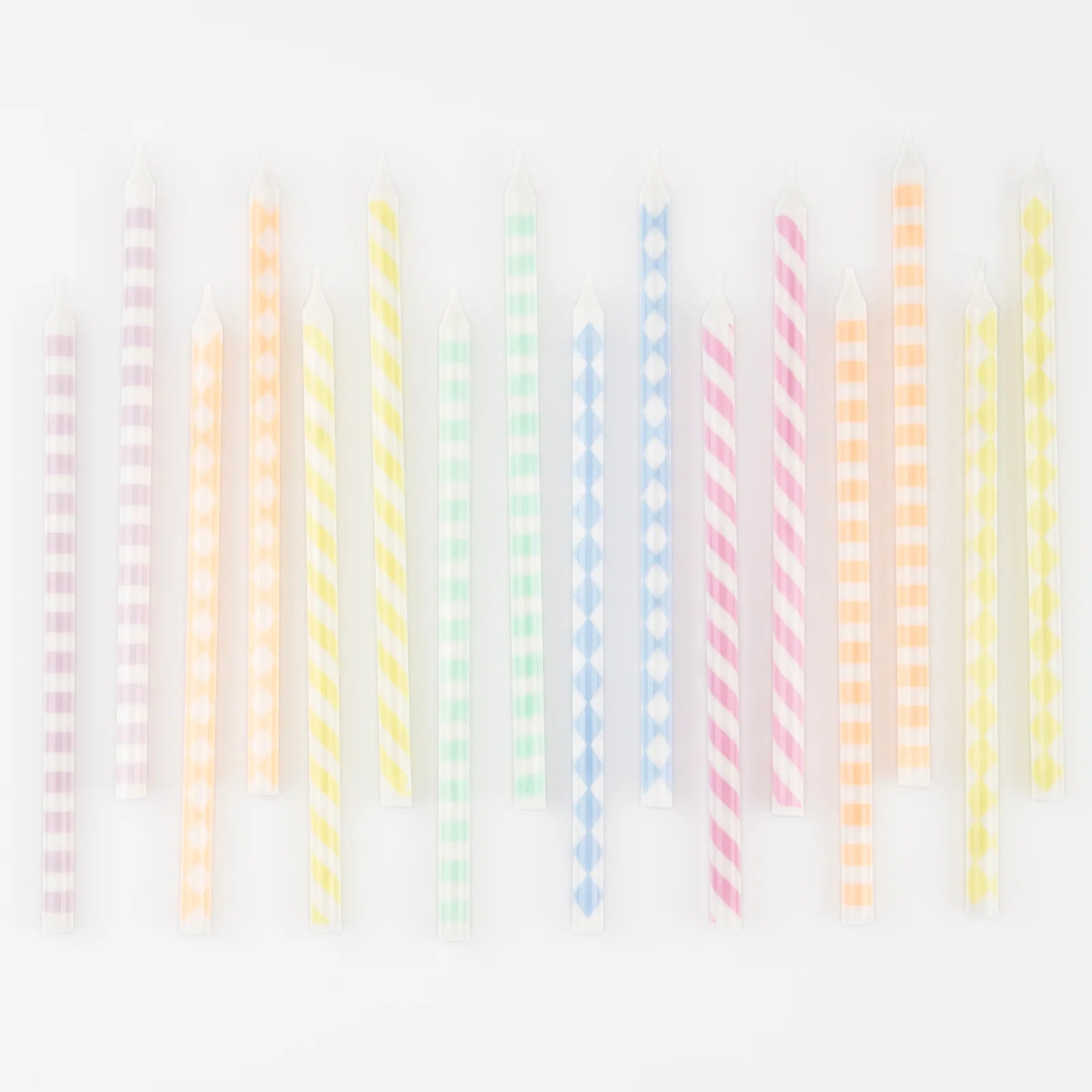 PASTEL PATTERNED CAKE CANDLES - OTHERLETTERS