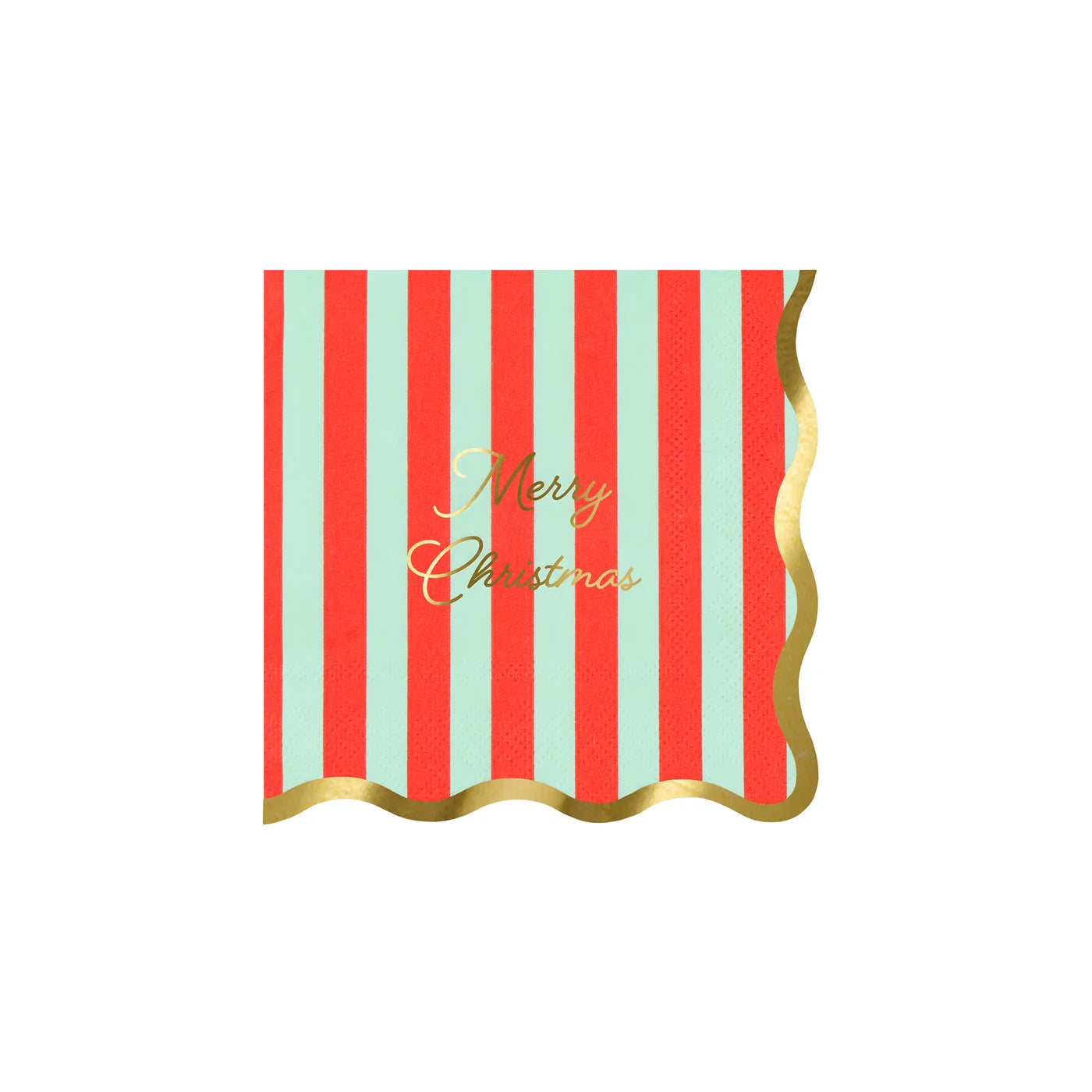 Striped small napkins in burgundy and blue, pack of 16