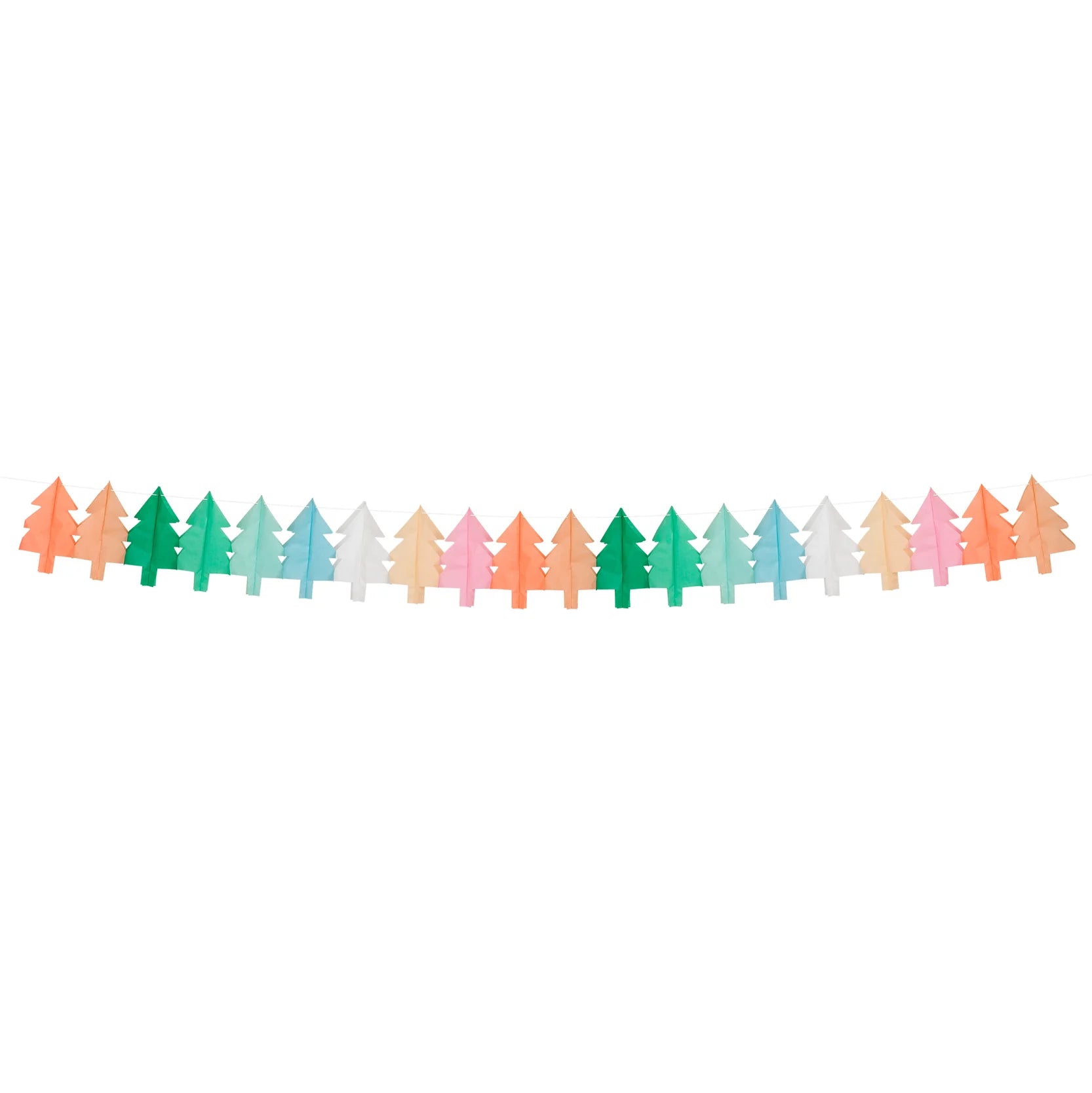 TISSUE PAPER CHRISTMAS TREE GARLAND