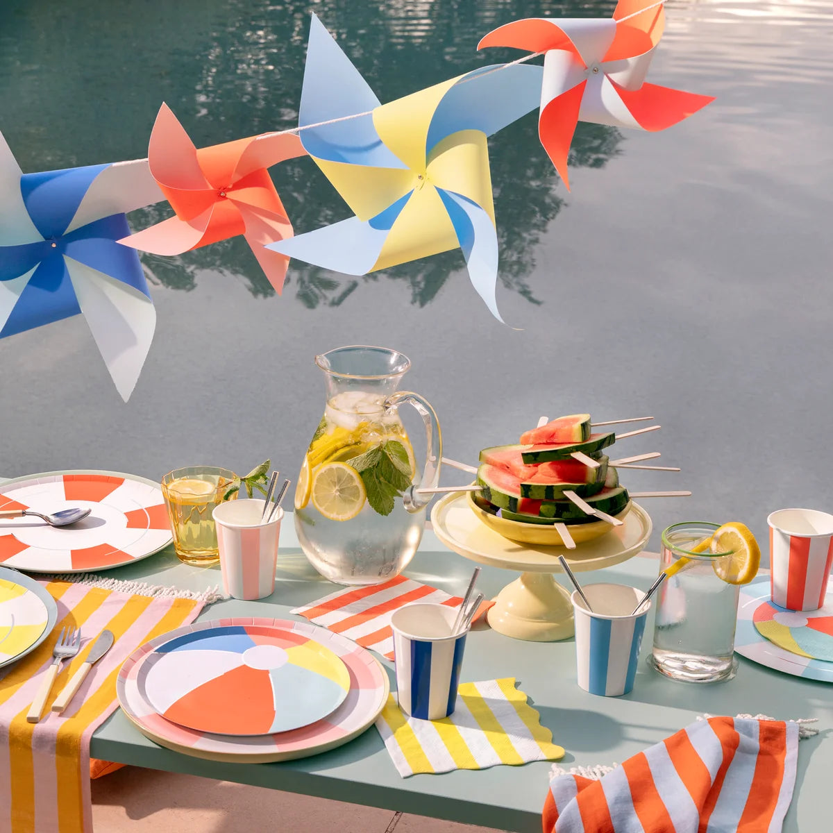 BEACH STRIPED LARGE NAPKINS
