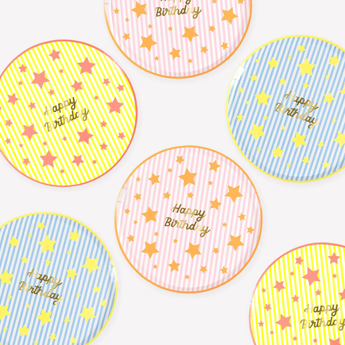 BRIGHT STAR HAPPY BIRTHDAY PAPER PLATES