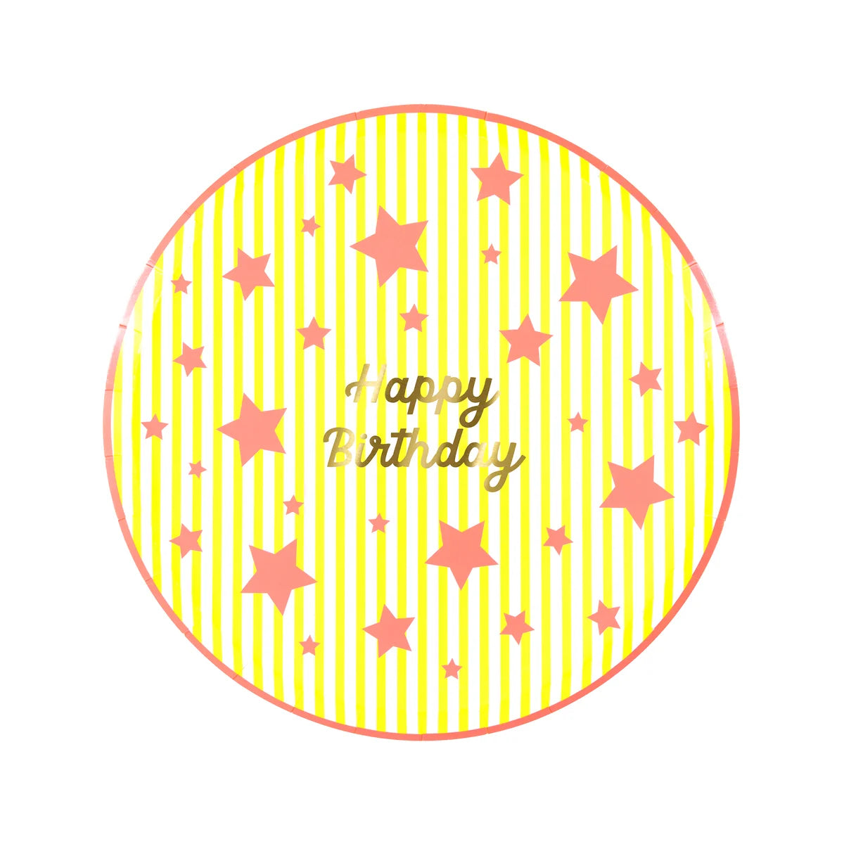 BRIGHT STAR HAPPY BIRTHDAY PAPER PLATES