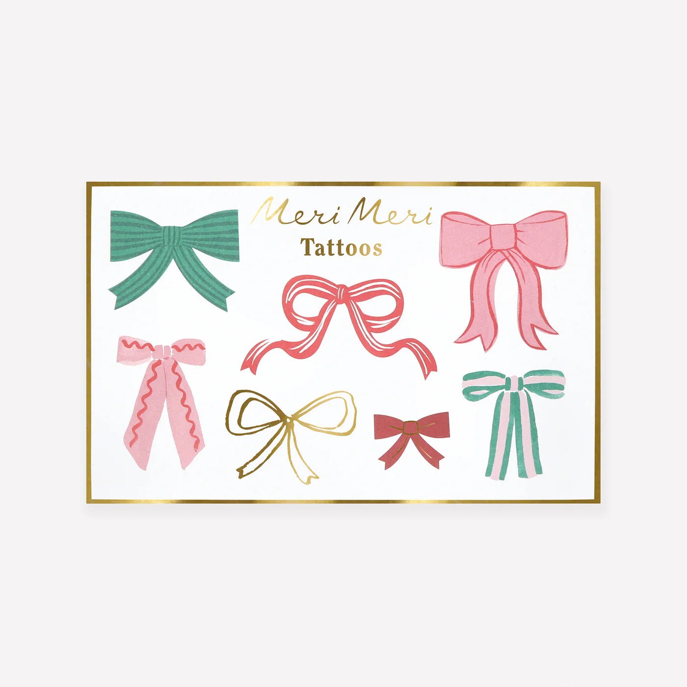 FESTIVE BOWS TEMPORARY TATTOOS - OTHERLETTERS
