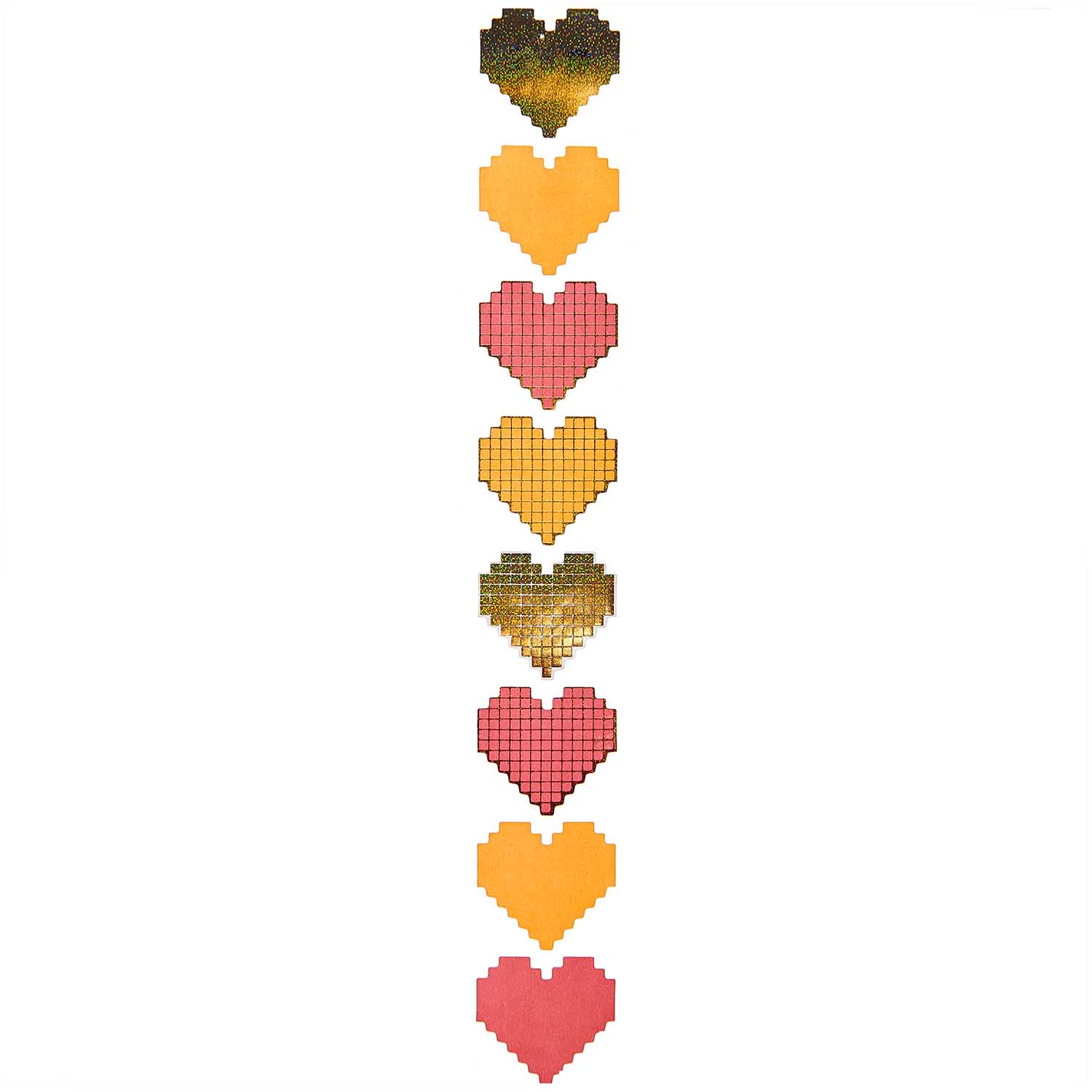 MINI DIGITAL HEARTS STICKERS ON A ROLL - OTHERLETTERS