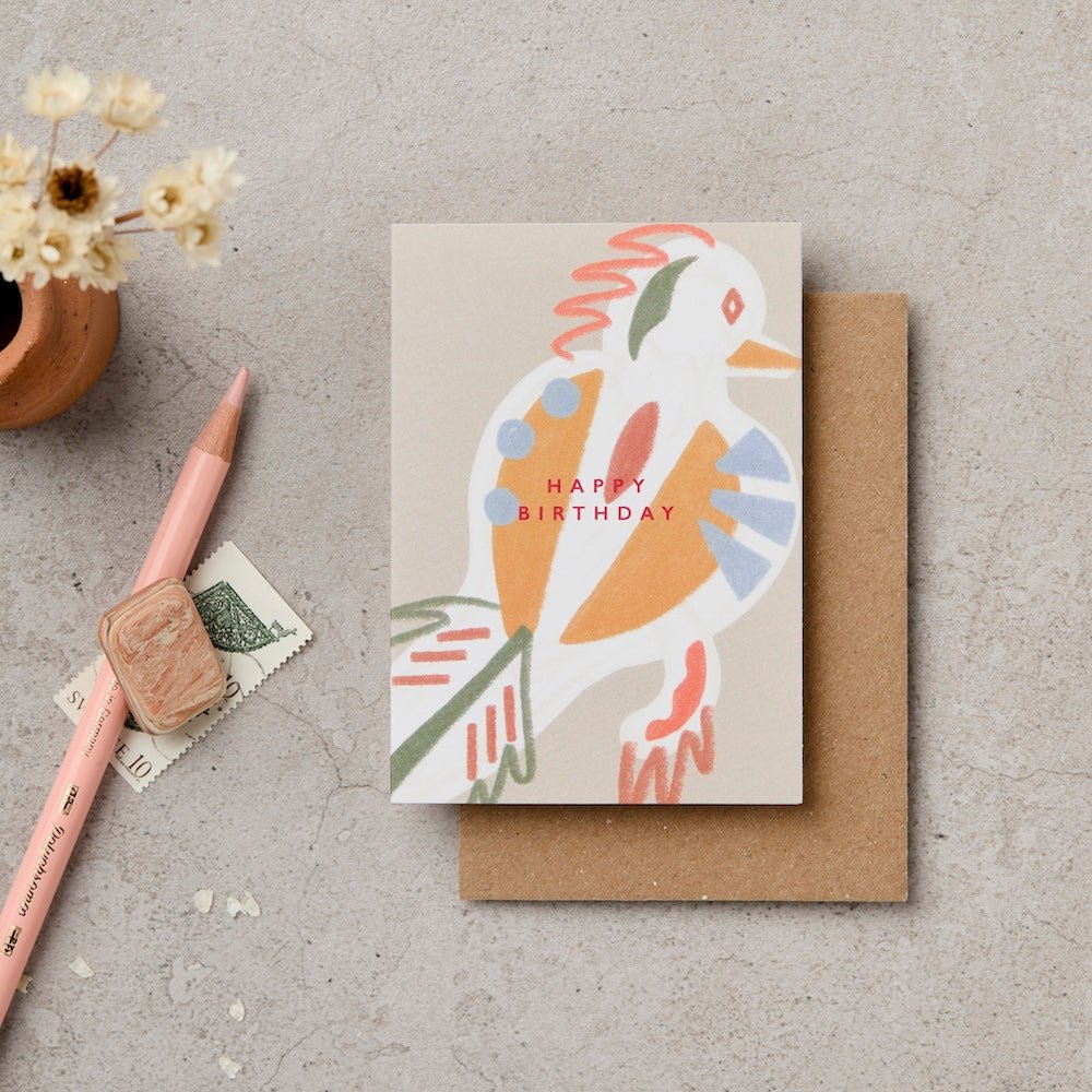 MINI DOODLE BIRD HAPPY BIRTHDAY | CARD BY KATIE LEAMON - OTHERLETTERS