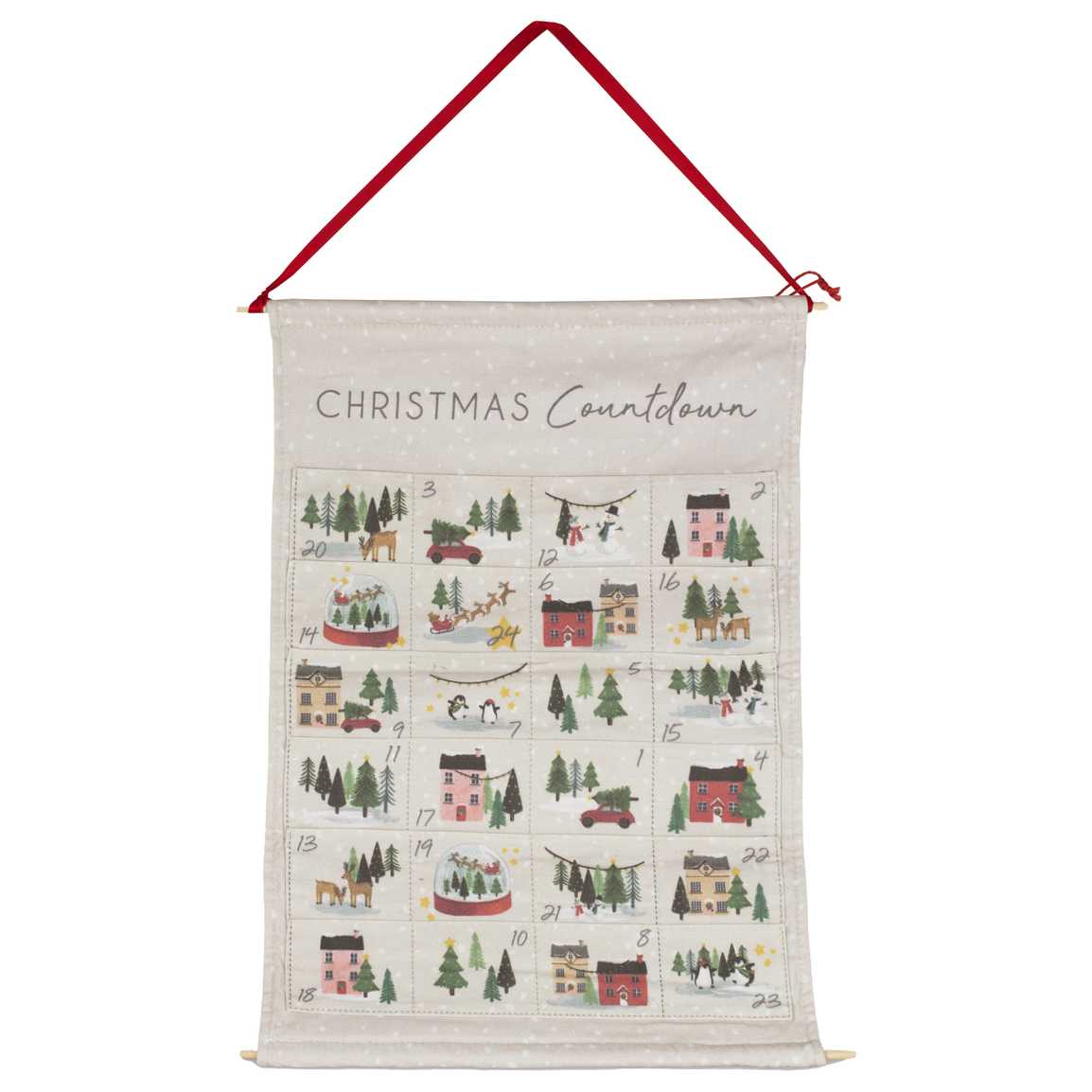 FABRIC CHRISTMAS SCENES ADVENT CALENDAR