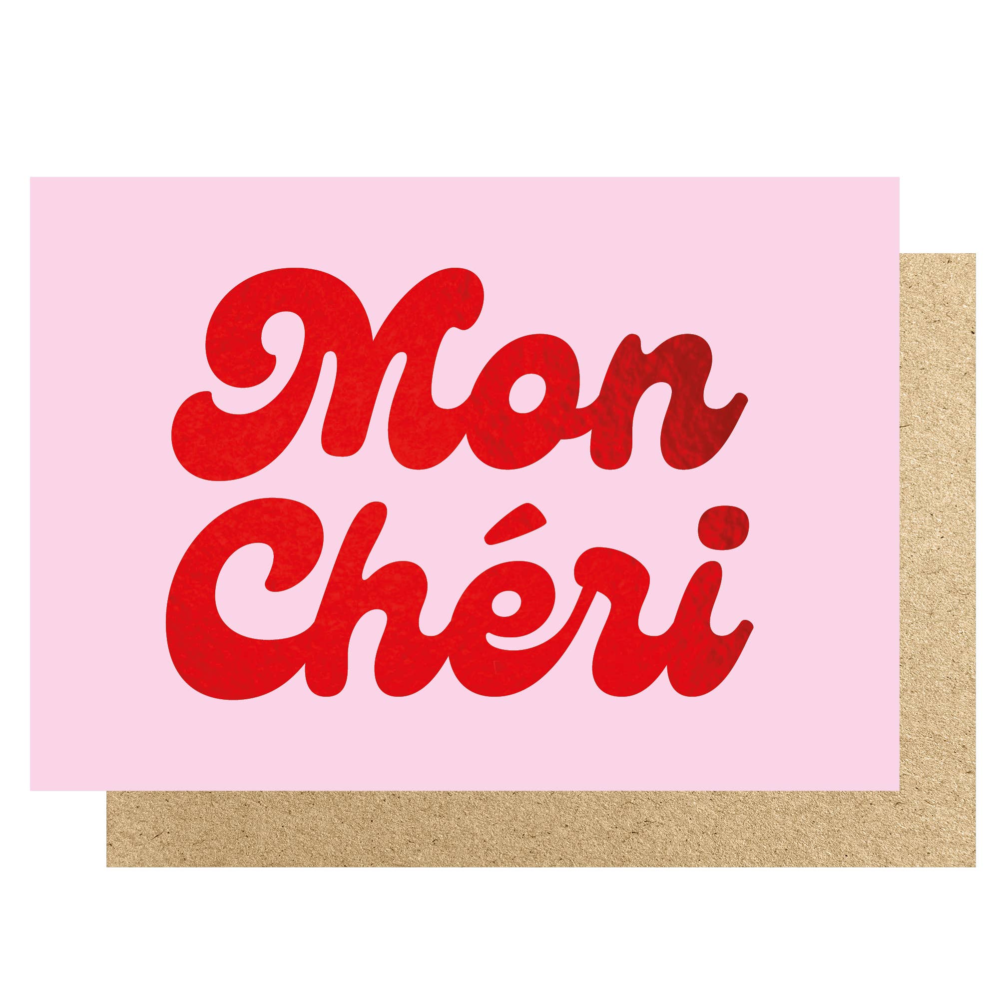 MON CHÉRI RED FOILED | CARD BY LUCKY INK - OTHERLETTERS