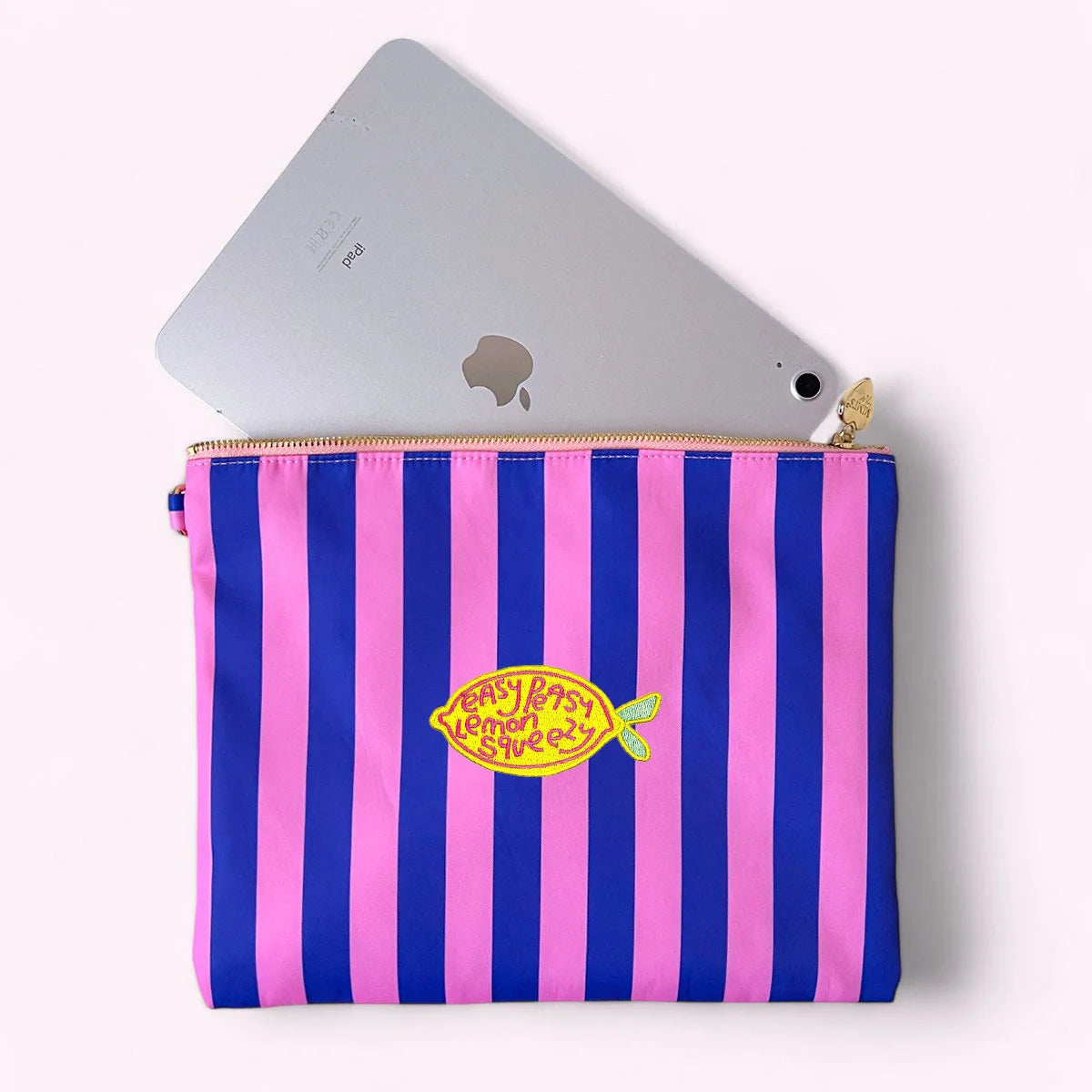 Embroidered lemon sticker, Easy Peasy Lemon