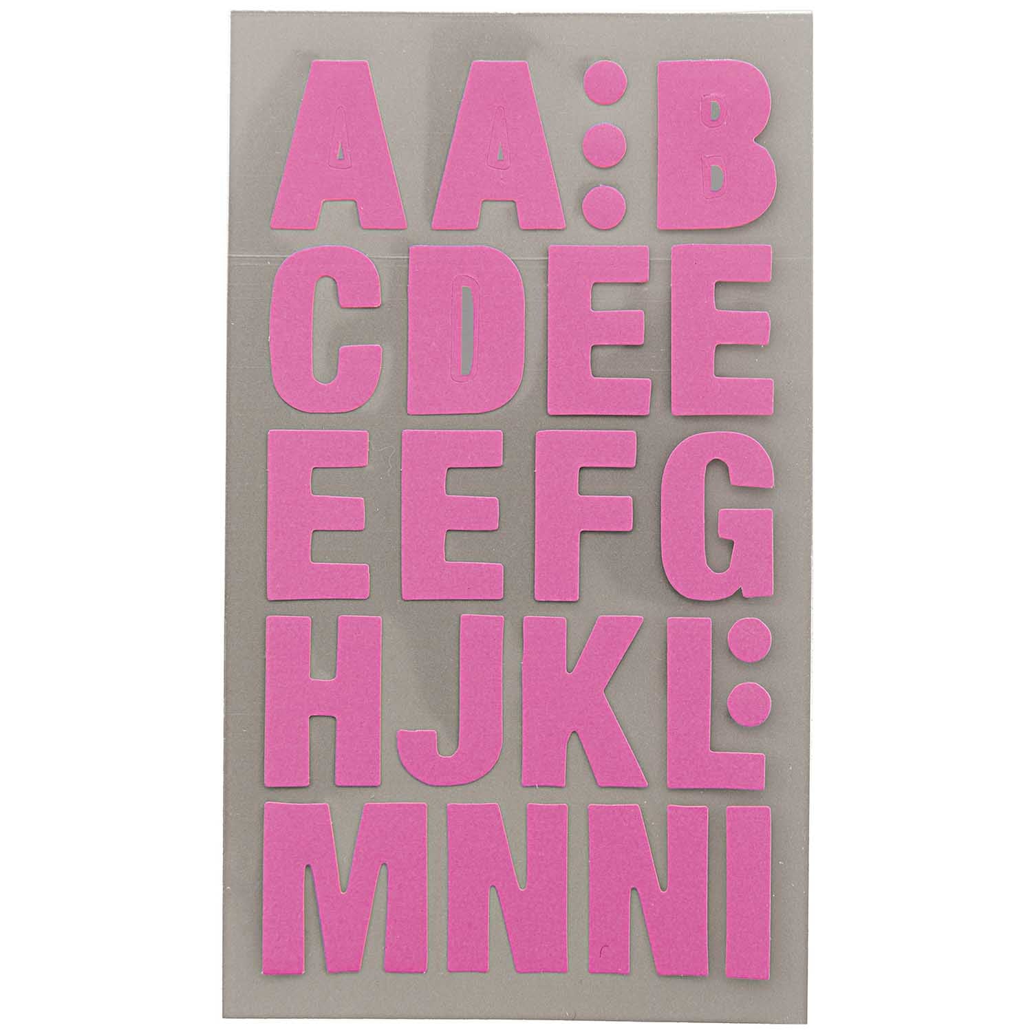 NEON PINK ALPHABET STICKERS - OTHERLETTERS