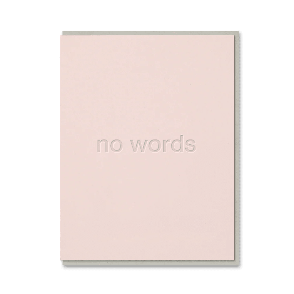 NO WORDS | CARD BY 1973 - OTHERLETTERS