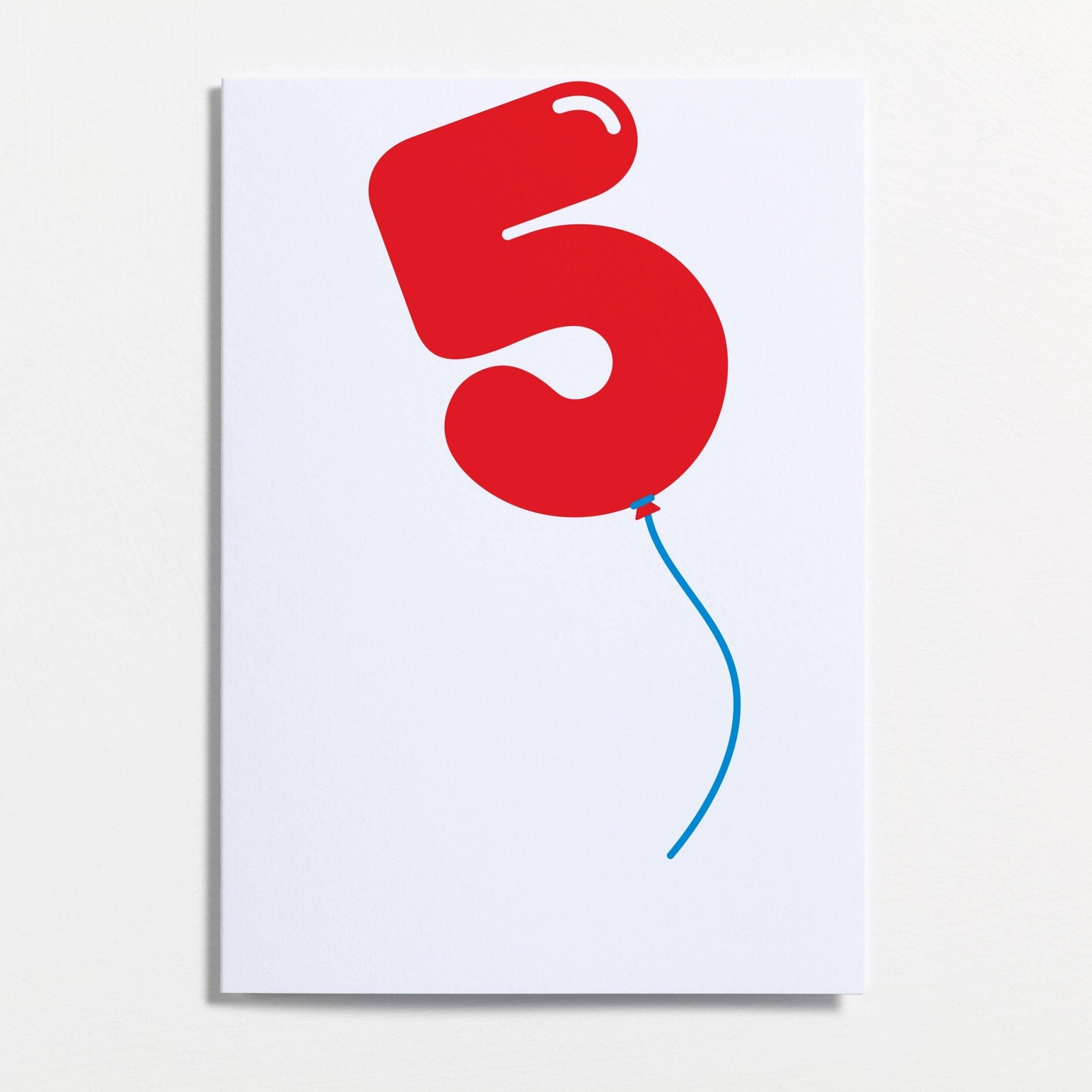 NUMBER 5 BALLOON | CARD BY CRISPIN FINN - OTHERLETTERS