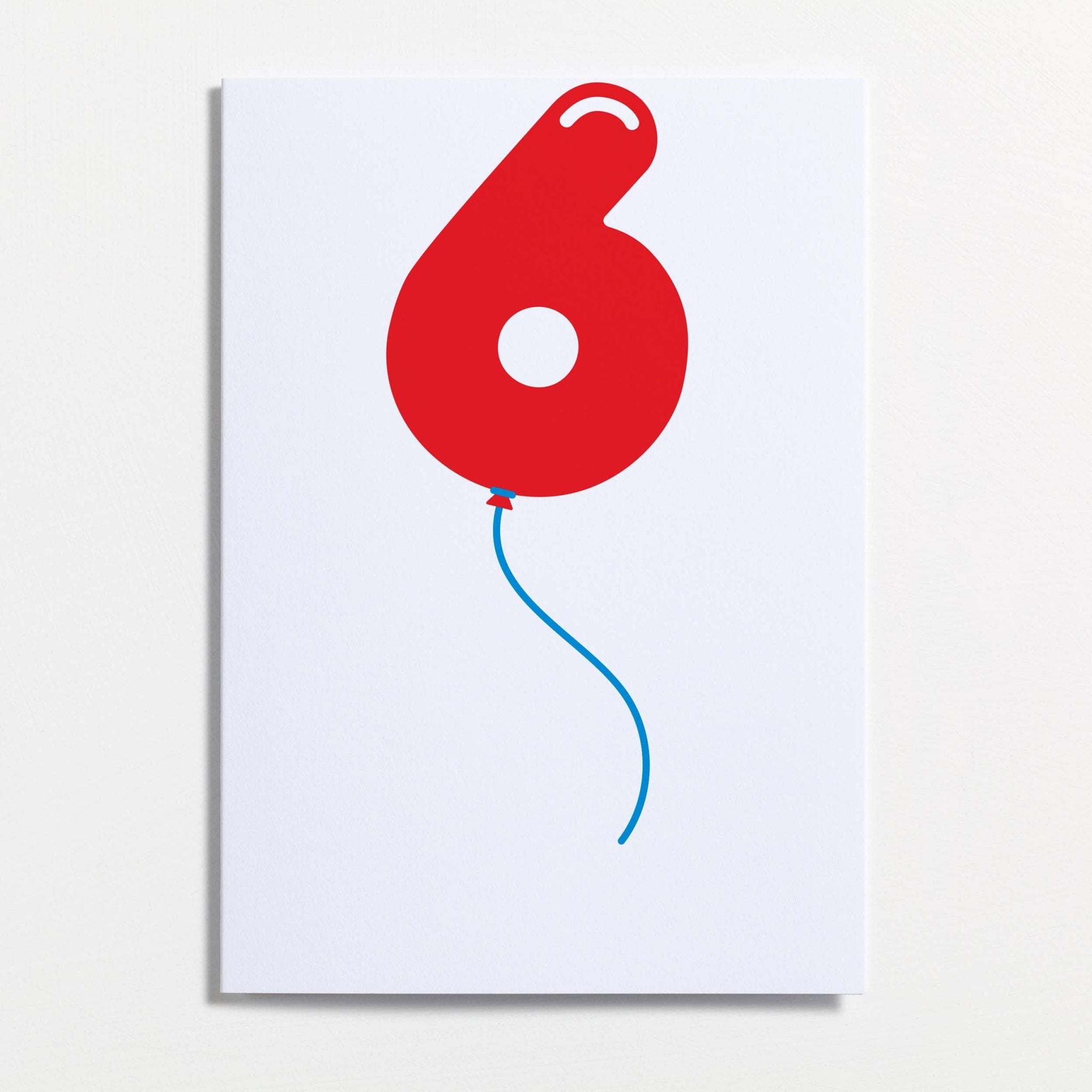 NUMBER 6 BALLOON | CARD BY CRISPIN FINN - OTHERLETTERS
