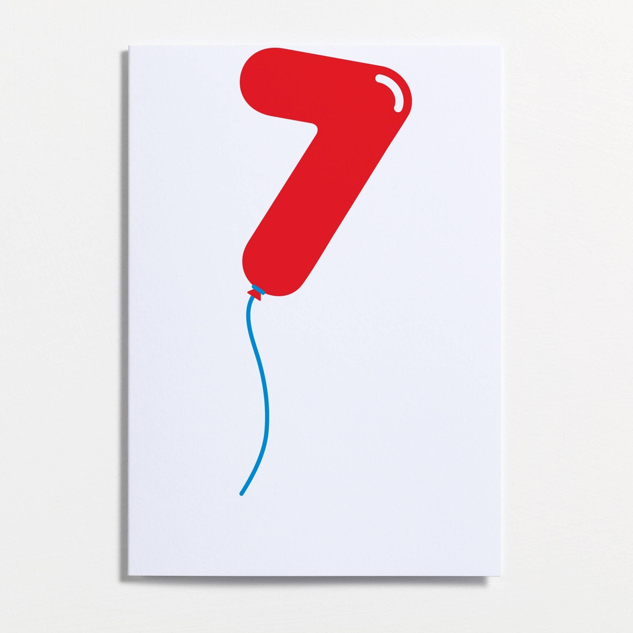 NUMBER 7 BALLOON | CARD BY CRISPIN FINN - OTHERLETTERS