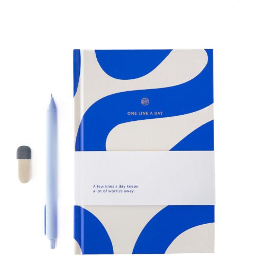 ONE LINE A DAY JOURNAL | BLUE SWIRL - OTHERLETTERS