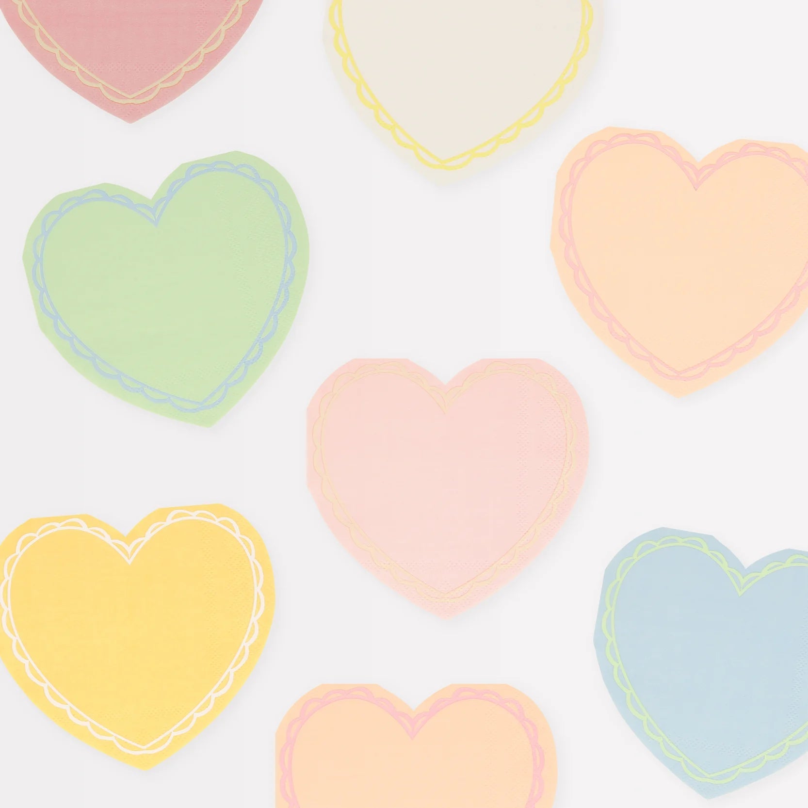 PASTEL HEART SMALL NAPKINS - OTHERLETTERS