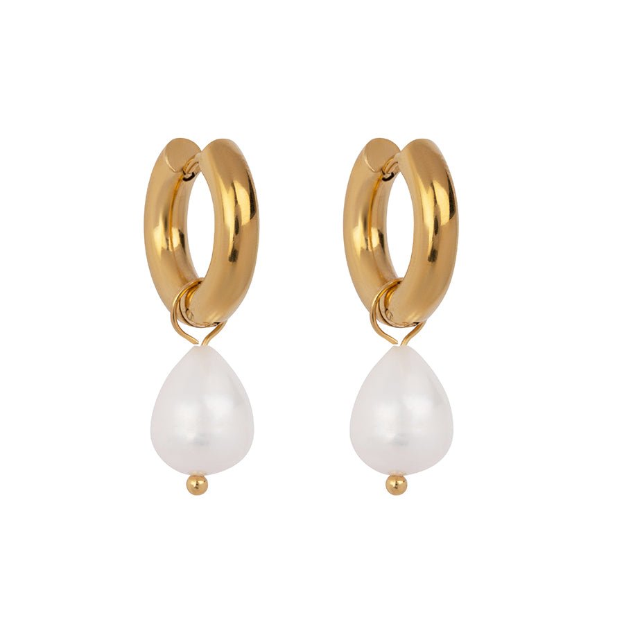 PEARL HOOPS | GOLD - OTHERLETTERS