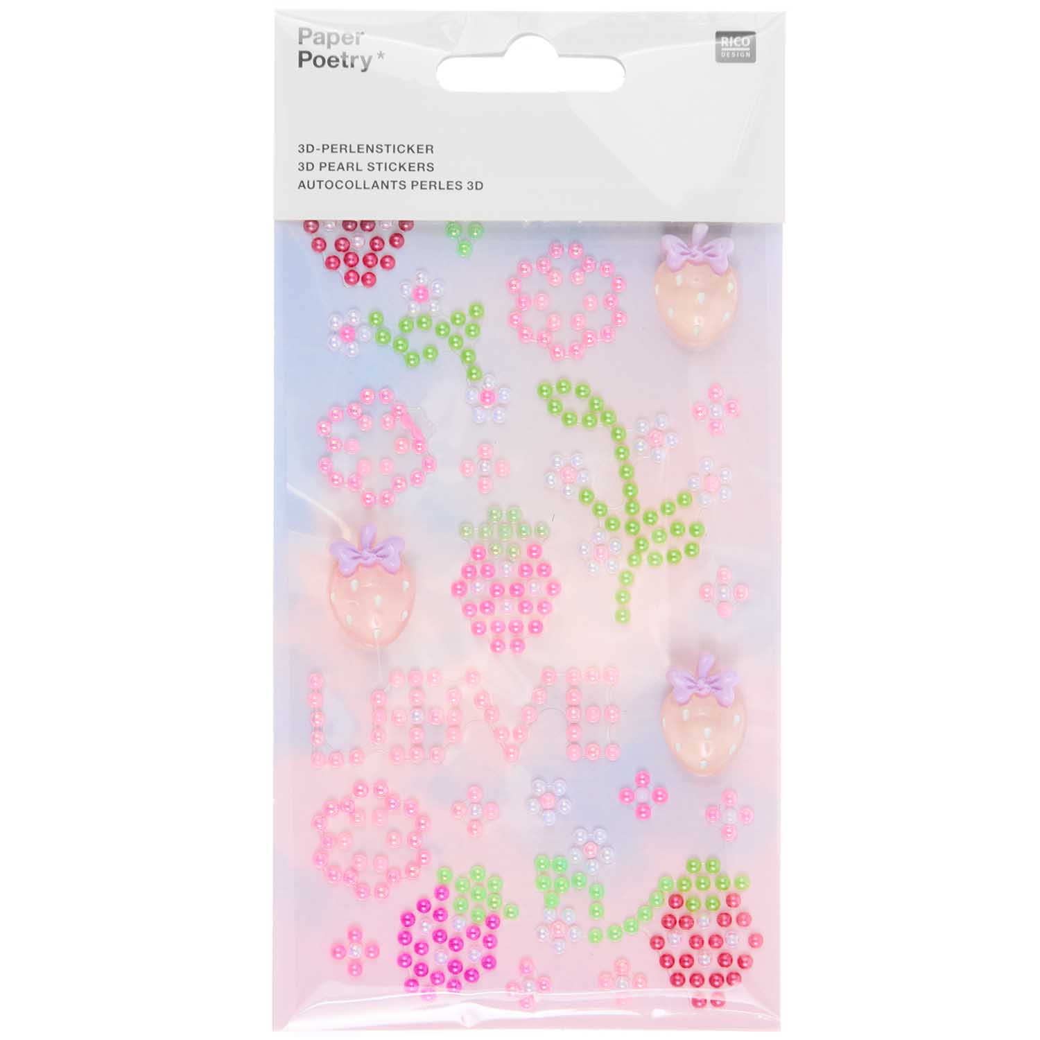 PEARL STICKERS WITH 3D SHAPES | LOVE - OTHERLETTERS