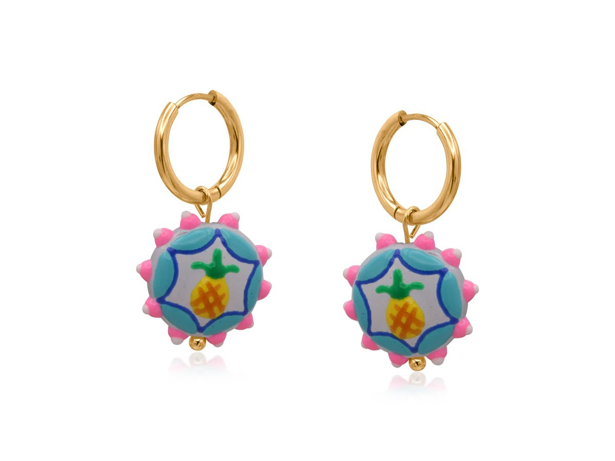 PINEAPPLE VIVID CHARM PETITE EARRINGS - OTHERLETTERS