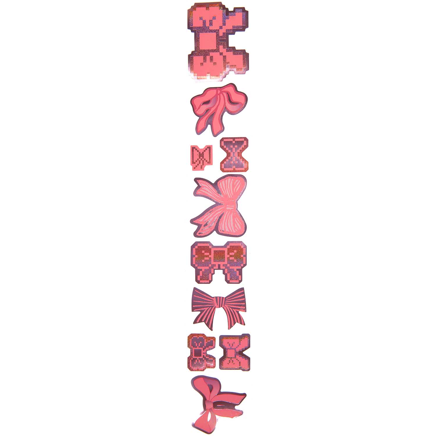 PINK BOW STICKERS ON A ROLL - OTHERLETTERS
