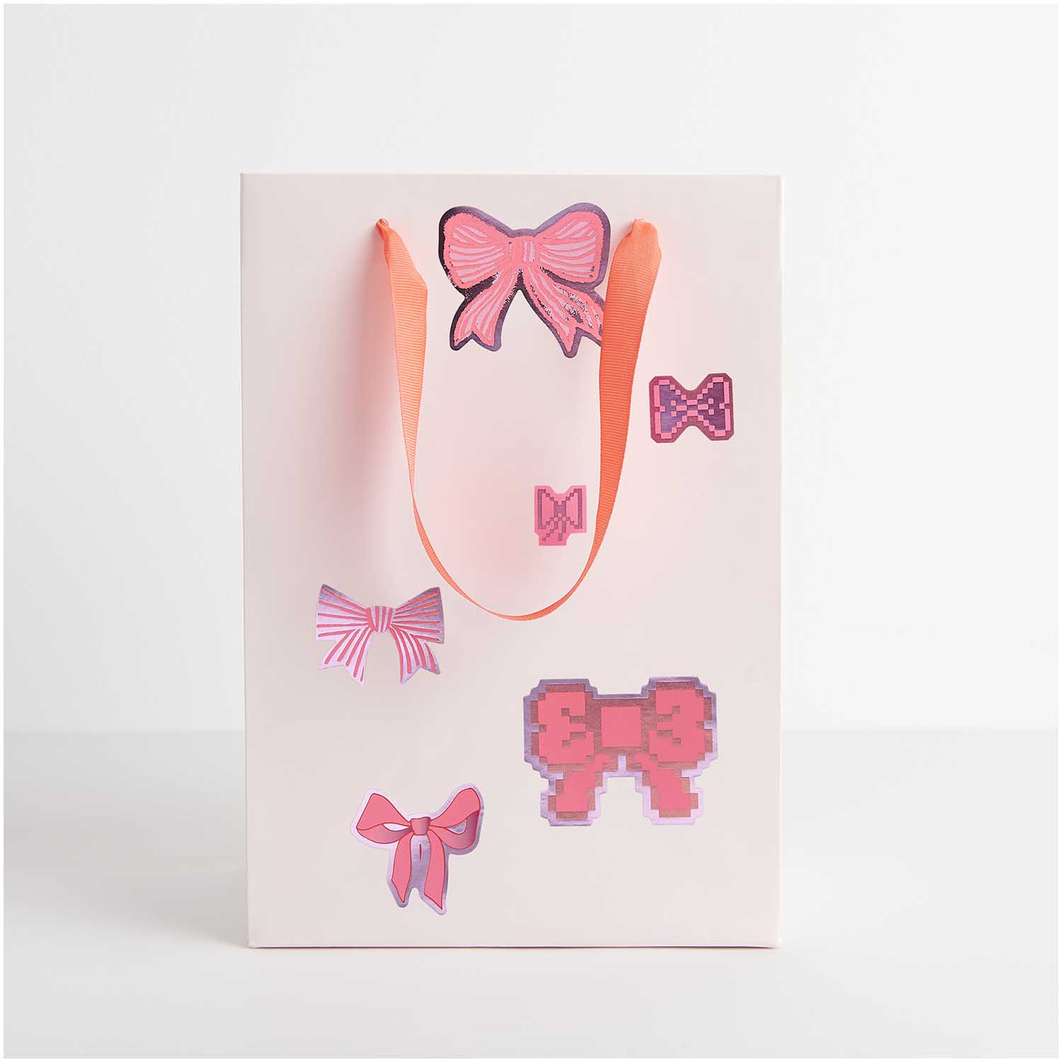 PINK BOW STICKERS ON A ROLL - OTHERLETTERS