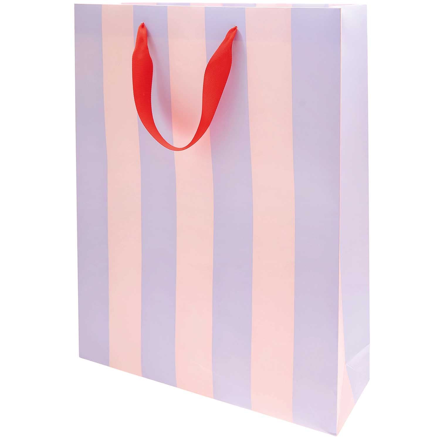PINK & LILAC STRIPED GIFT BAG | X LARGE - OTHERLETTERS