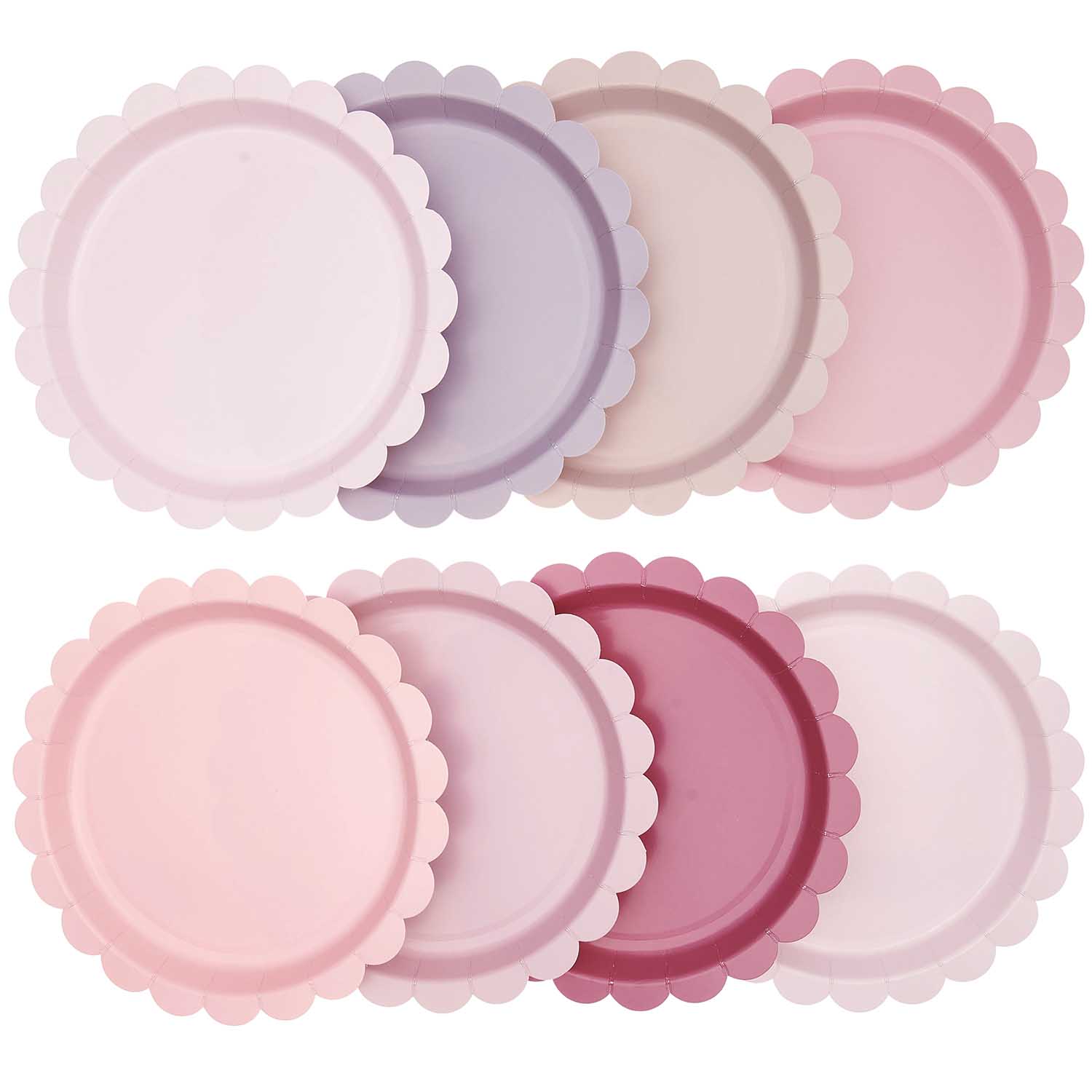 PINK MIX PAPER PLATES - OTHERLETTERS
