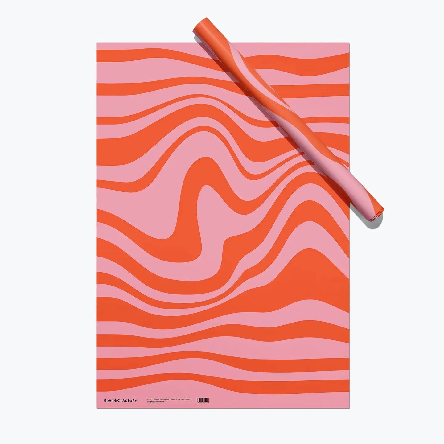 PINK & RED ABSTRACT WRAPPING PAPER | 3 SHEETS ROLLED - OTHERLETTERS
