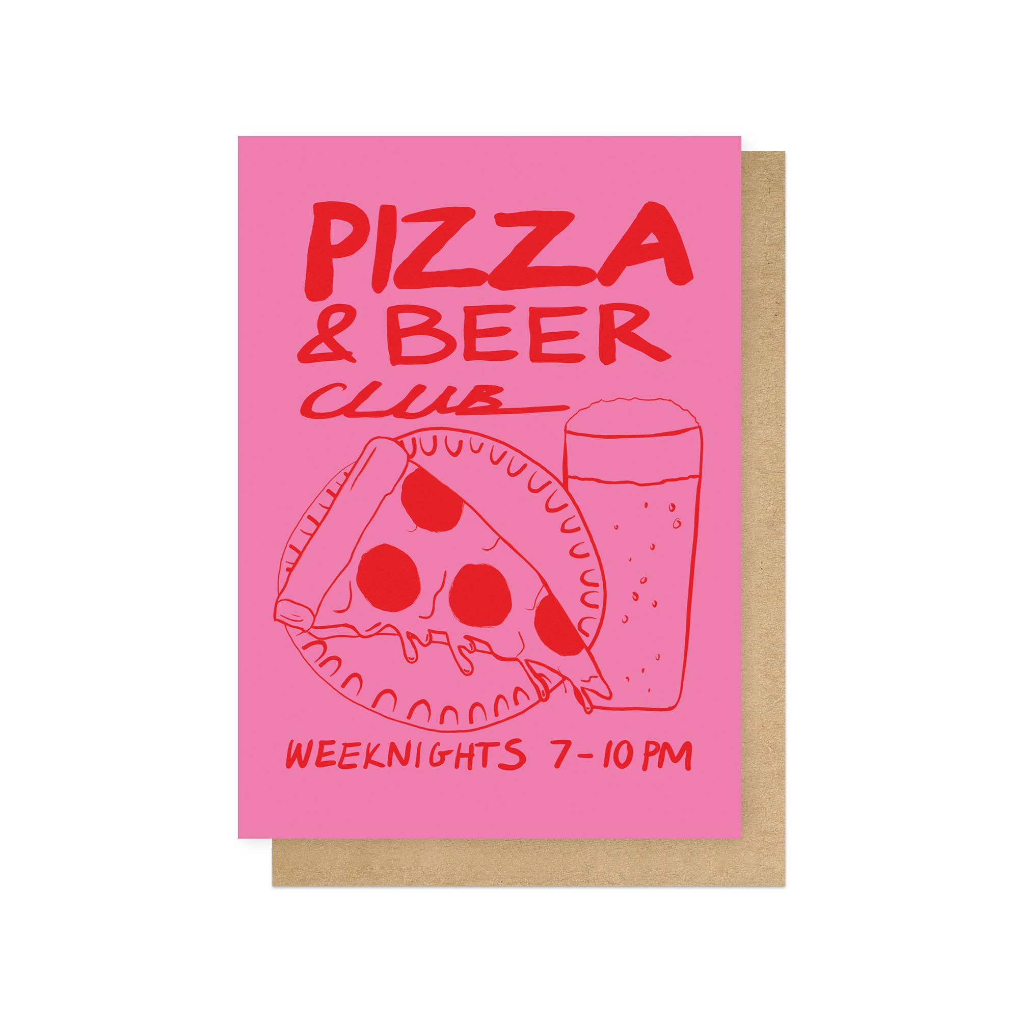 PIZZA & BEER CLUB | CARD BY EAST END PRINTS - OTHERLETTERS
