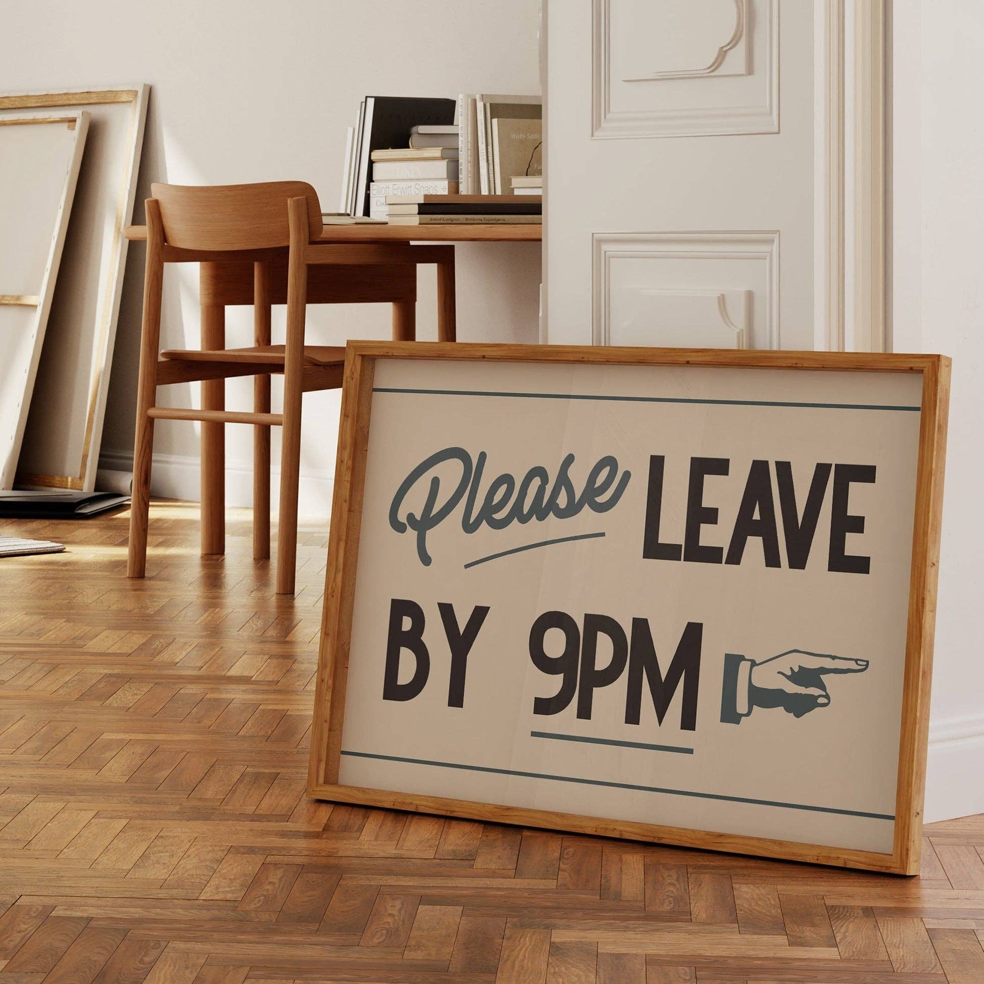 PLEASE LEAVE BY 9PM PRINT: RED / UNFRAMED / A4 - OTHERLETTERS