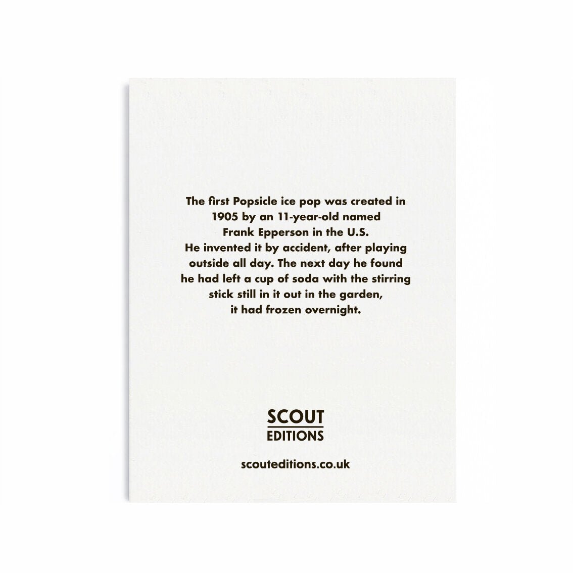 POPSICLE | MINI CARD BY SCOUT EDITIONS - OTHERLETTERS