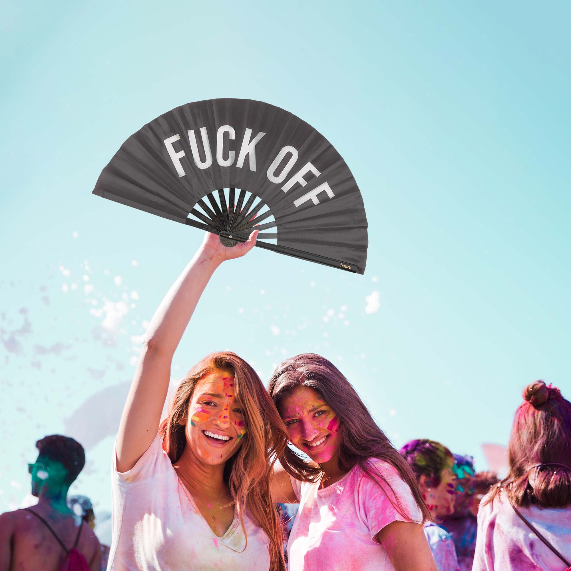* PRE ORDER* BLACK 'FUCK OFF' HAND FAN XXL - OTHERLETTERS