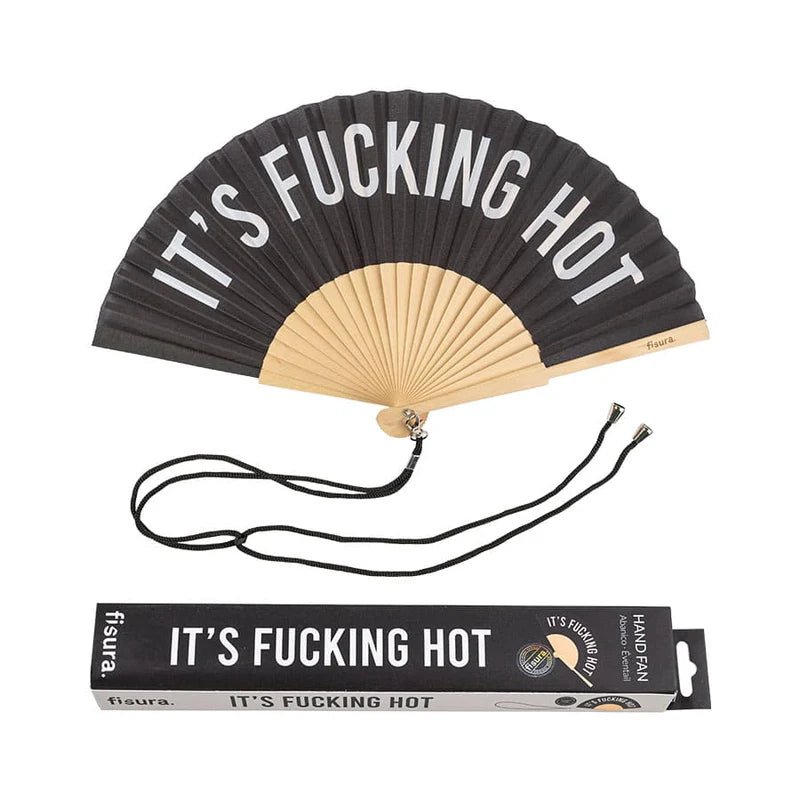 * PRE ORDER* BLACK 'IT'S FUCKING HOT' HAND FAN - OTHERLETTERS