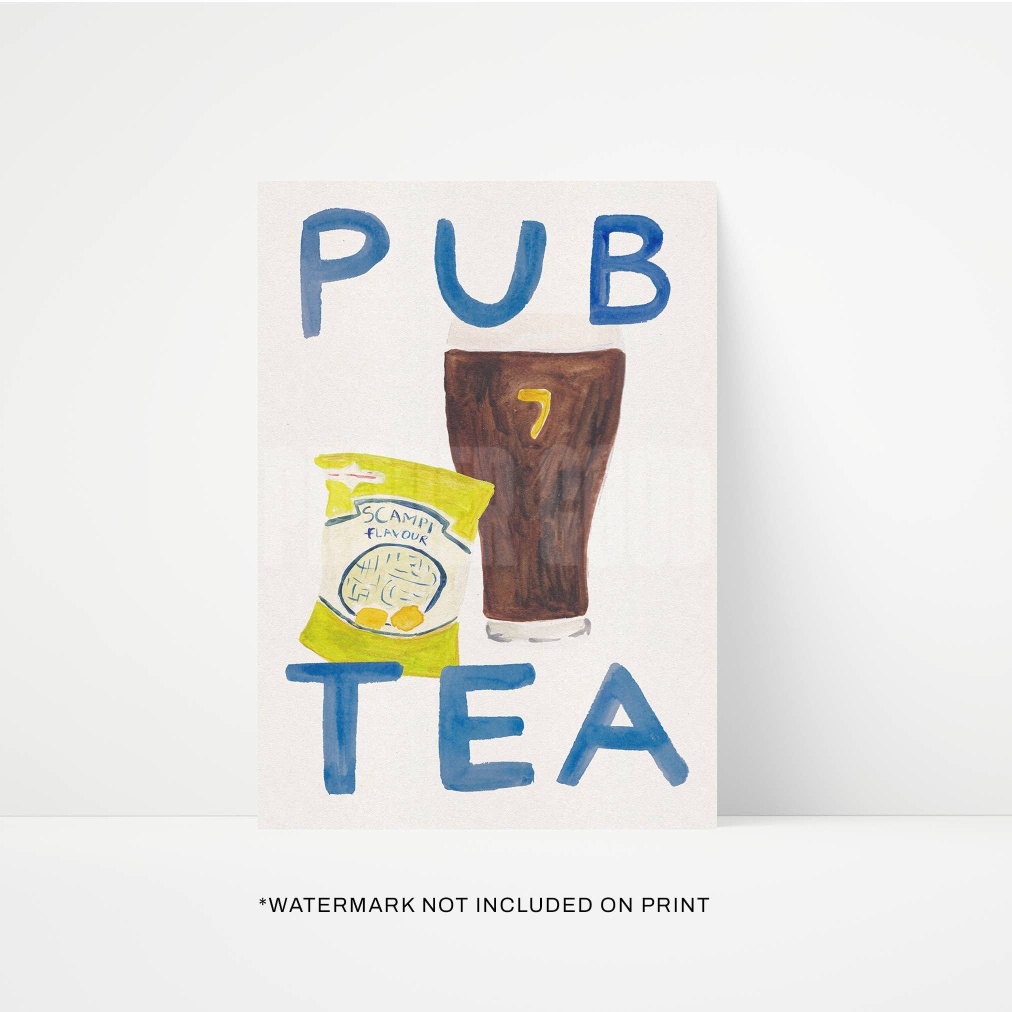 PUB TEA GUINNESS ART PRINT: UNFRAMED / A4 (210 X 297MM) - OTHERLETTERS