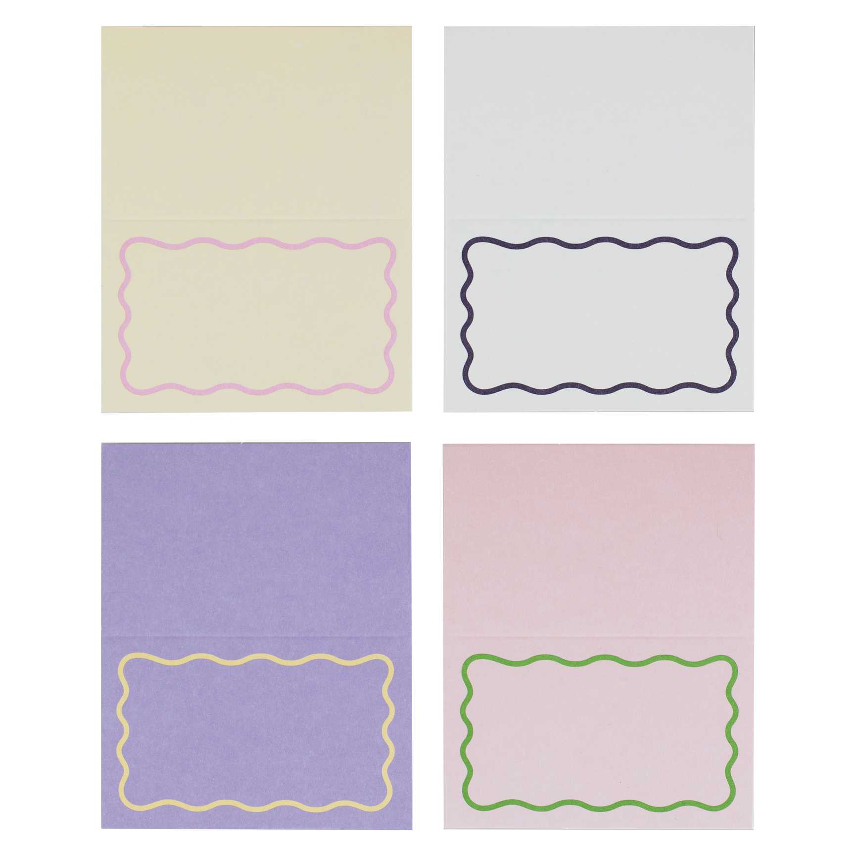 WAVY PASTEL MIX PLACE CARDS