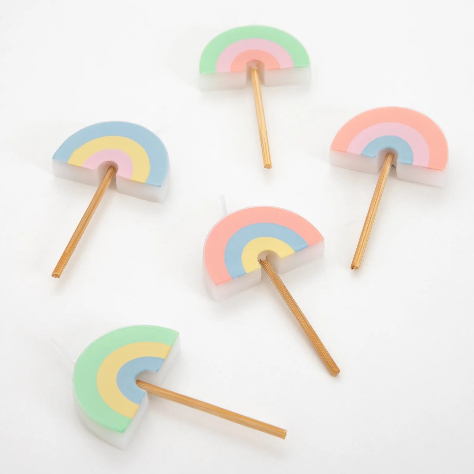 RAINBOW SHAPE CAKE CANDLES - OTHERLETTERS