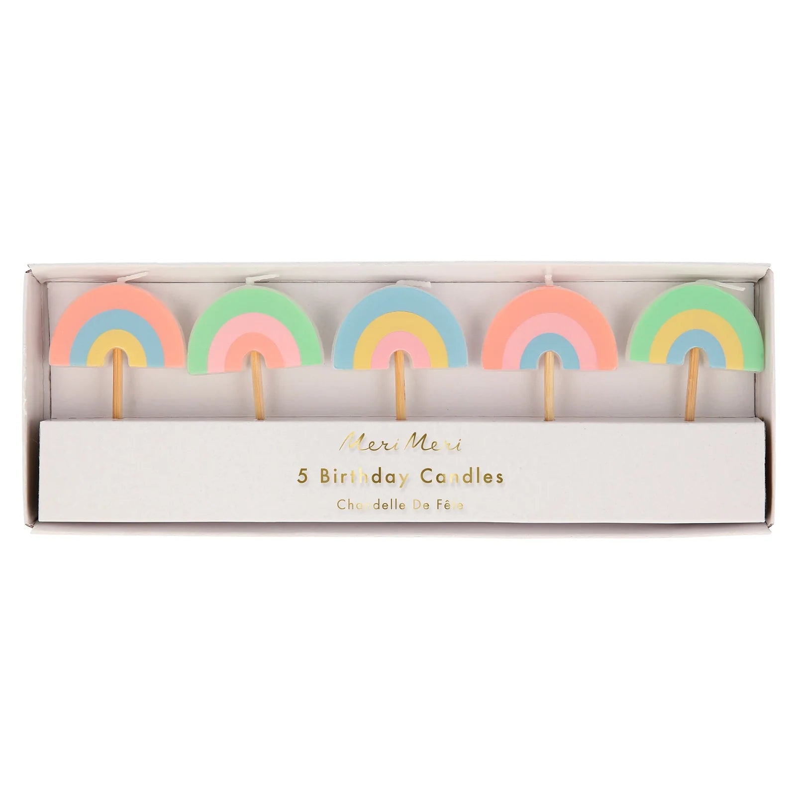 RAINBOW SHAPE CAKE CANDLES - OTHERLETTERS
